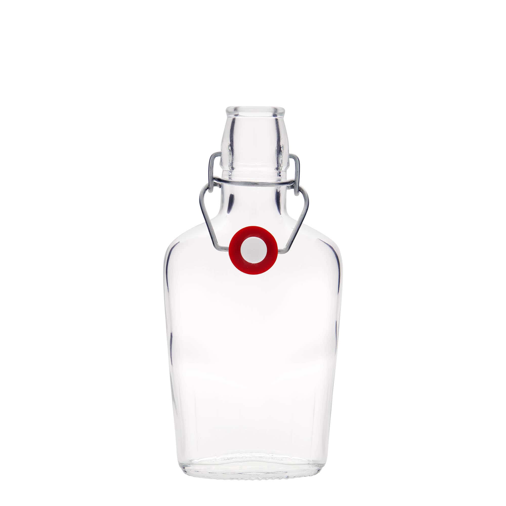 Bouteille en verre 250 ml 'Fiaschetta', ovale, bouchage: bouchon mécanique