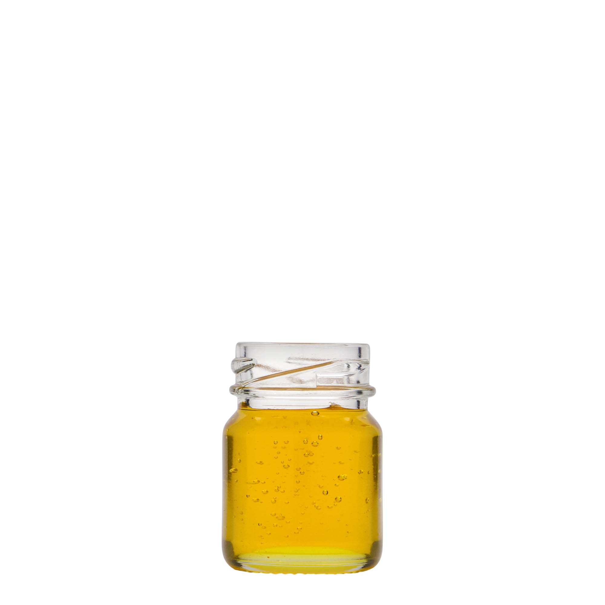 Verre rond haut de 45 ml, ouverture : twist-off (TO 38) Verre rond haut de 45 ml, ouverture : twist-off (TO 38)