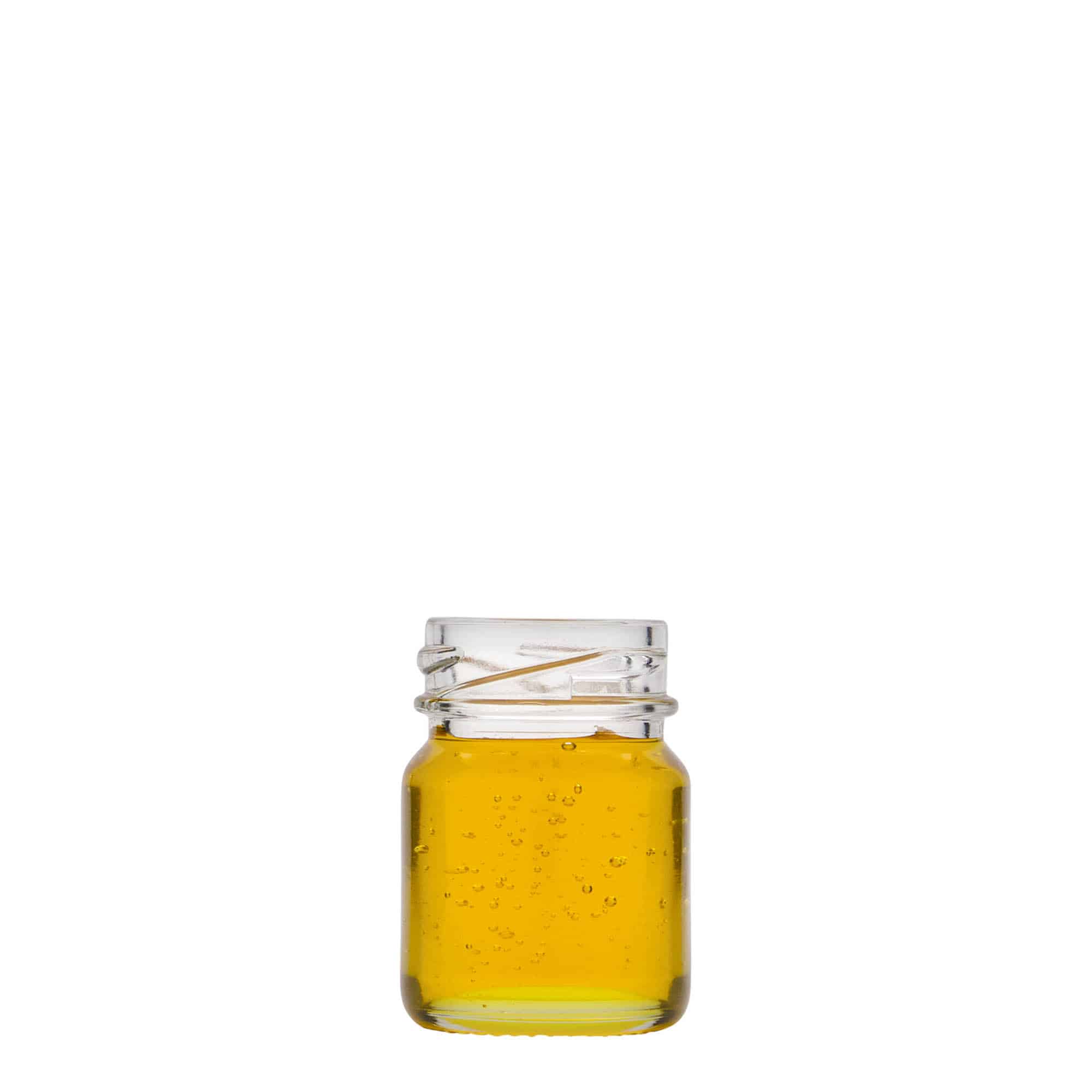 Verre rond haut de 45 ml, ouverture : twist-off (TO 38) Verre rond haut de 45 ml, ouverture : twist-off (TO 38)