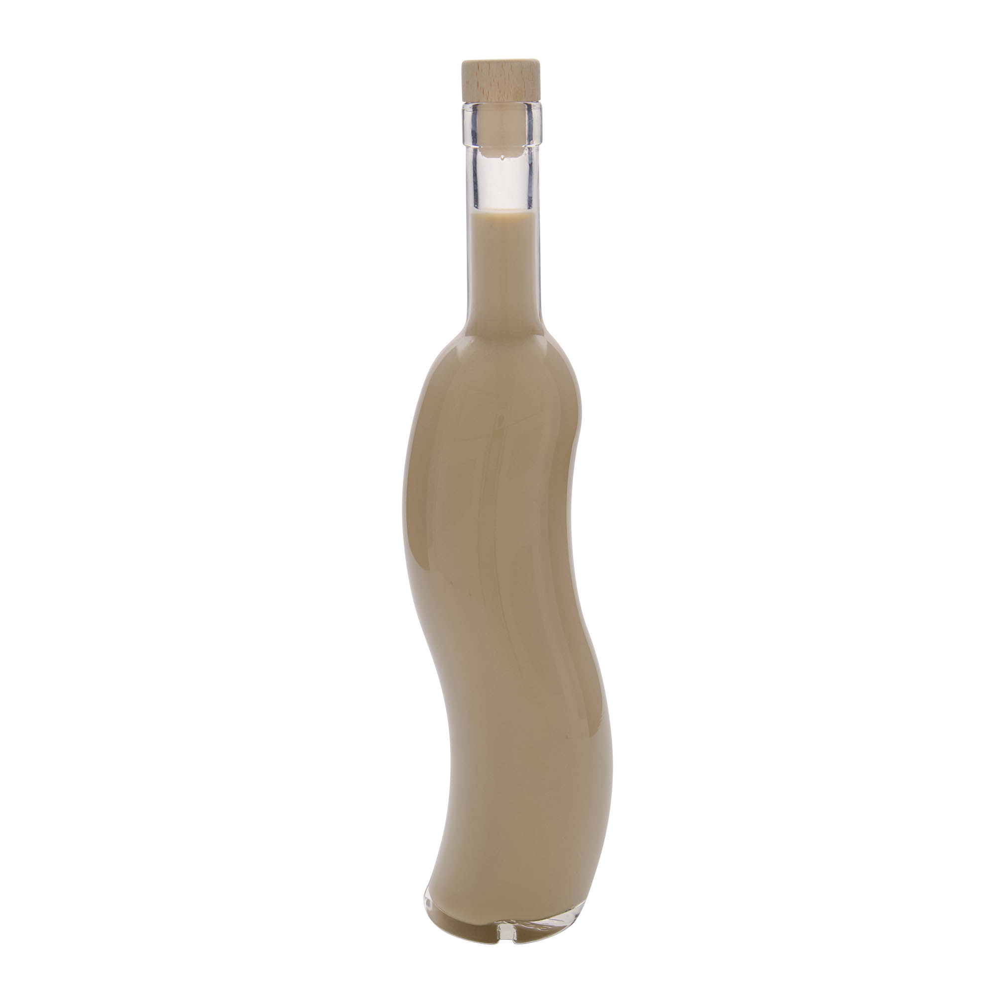 Bouteille en verre 500 ml 'La-Ola', demi-ronde, ouverture : liège Bouteille en verre 500 ml 'La-Ola', demi-ronde, ouverture : liège