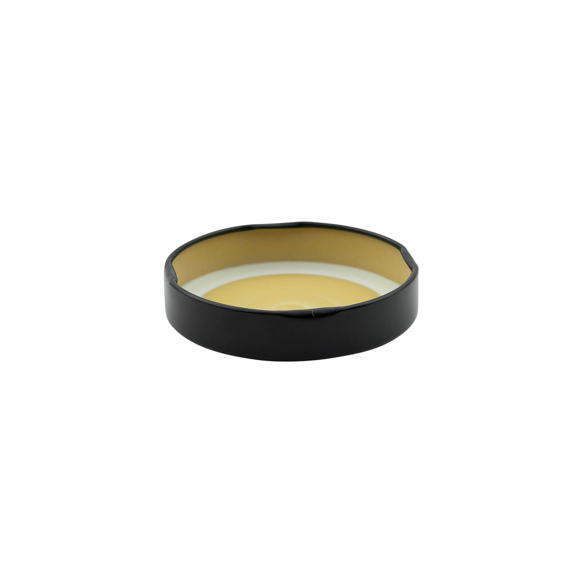 Bouchon à visser Deep-Twist-Off, tôle blanche, noir, pour ouverture : Deep-TO 66