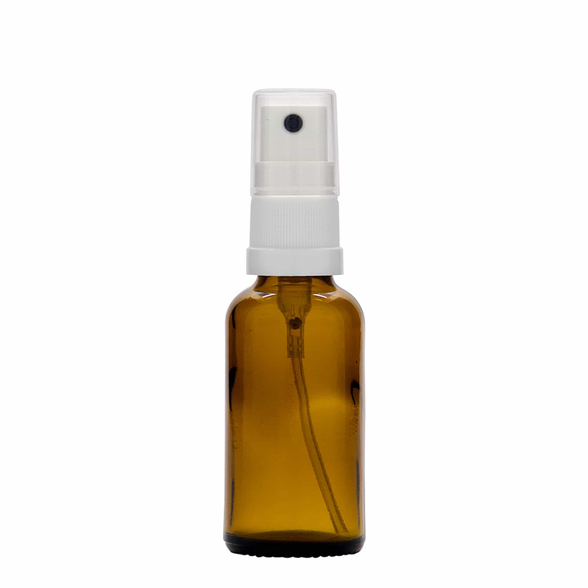 Flacon pulvérisateur médical 30 ml, verre, brun, embouchure : DIN 18