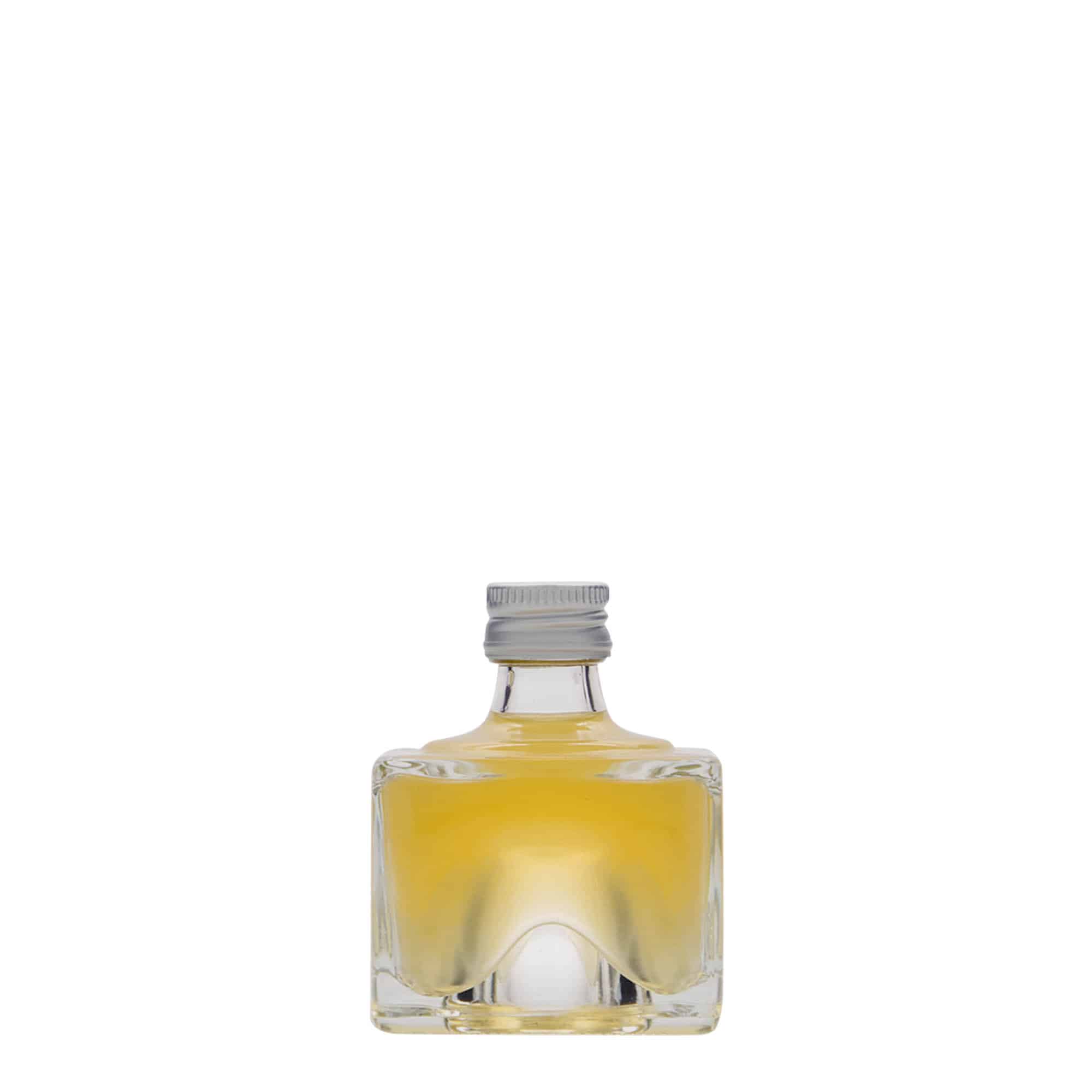 Flacon en verre 40 ml 'Cocolores', carré, ouverture : PP 18