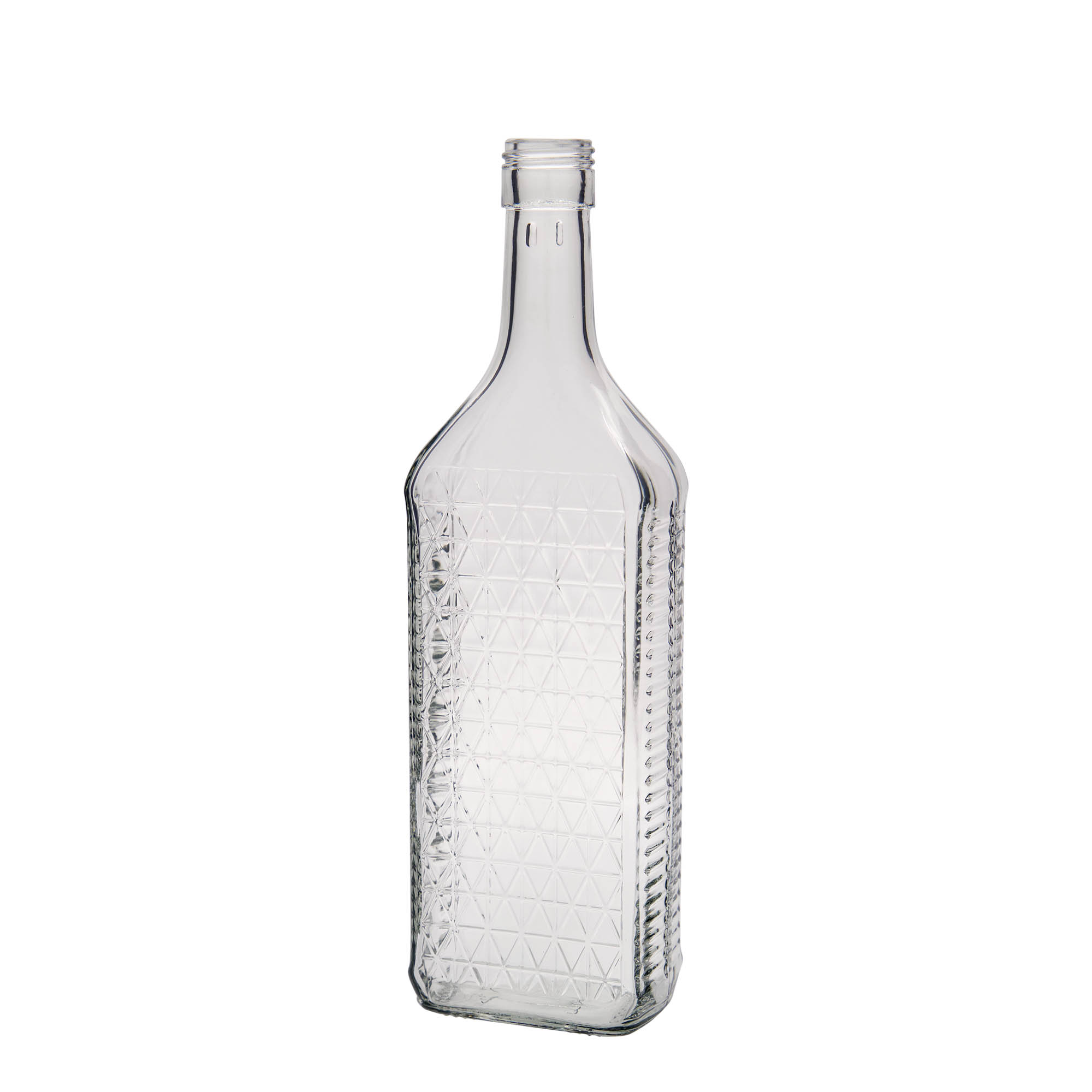 Bouteille en verre 700 ml 'Caruso', rectangulaire, ouverture : PP 31,5
