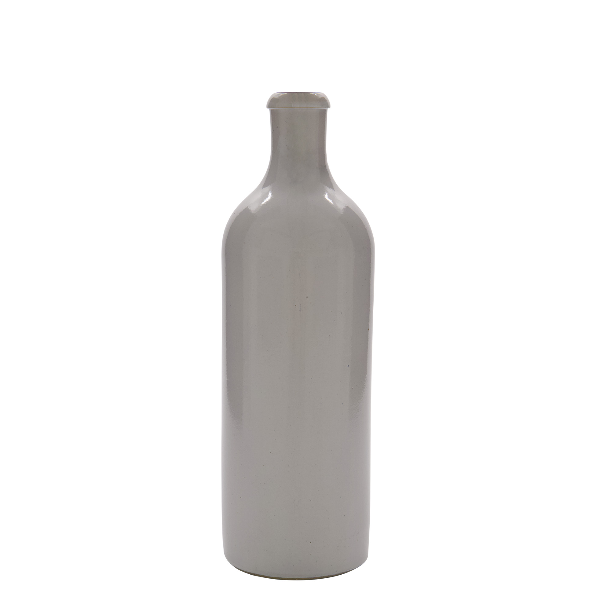 Cruche en grès de 750 ml, blanc, ouverture : fermeture à pince