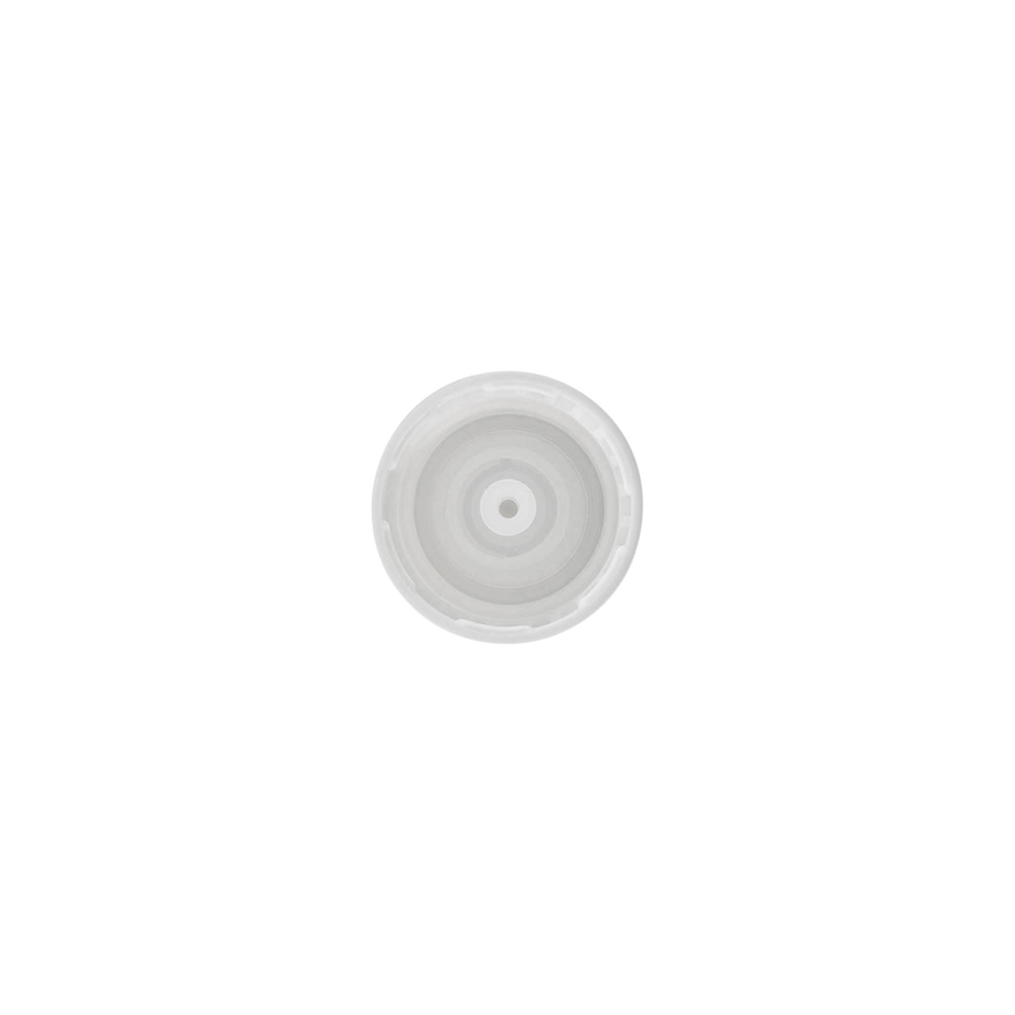 Bouchon à vis avec insert goutte à goutte, plastique PE, blanc, pour ouverture : DIN 18 Bouchon à vis avec insert goutte à goutte, plastique PE, blanc, pour ouverture : DIN 18