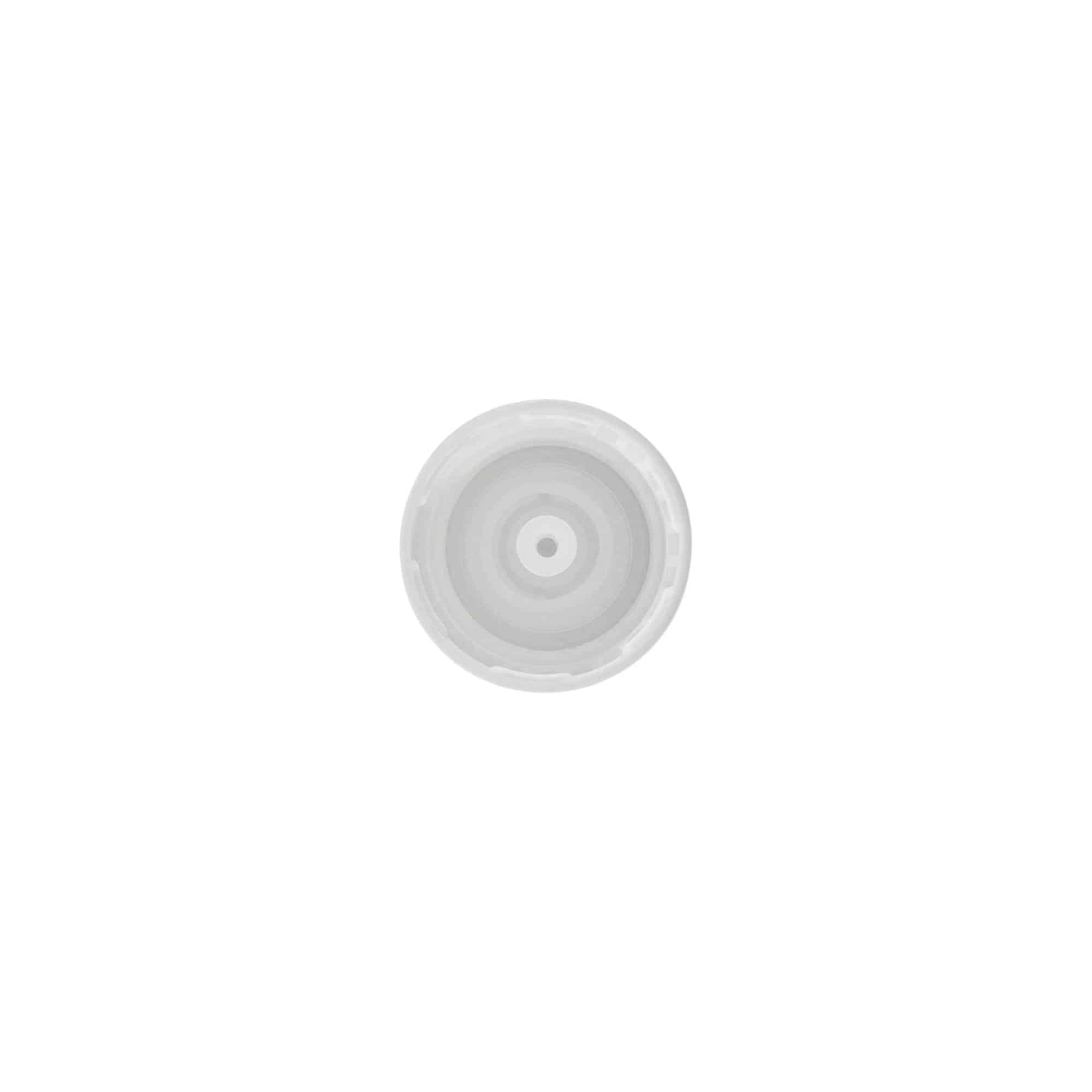 Bouchon à vis avec insert goutte à goutte, plastique PE, blanc, pour ouverture : DIN 18 Bouchon à vis avec insert goutte à goutte, plastique PE, blanc, pour ouverture : DIN 18