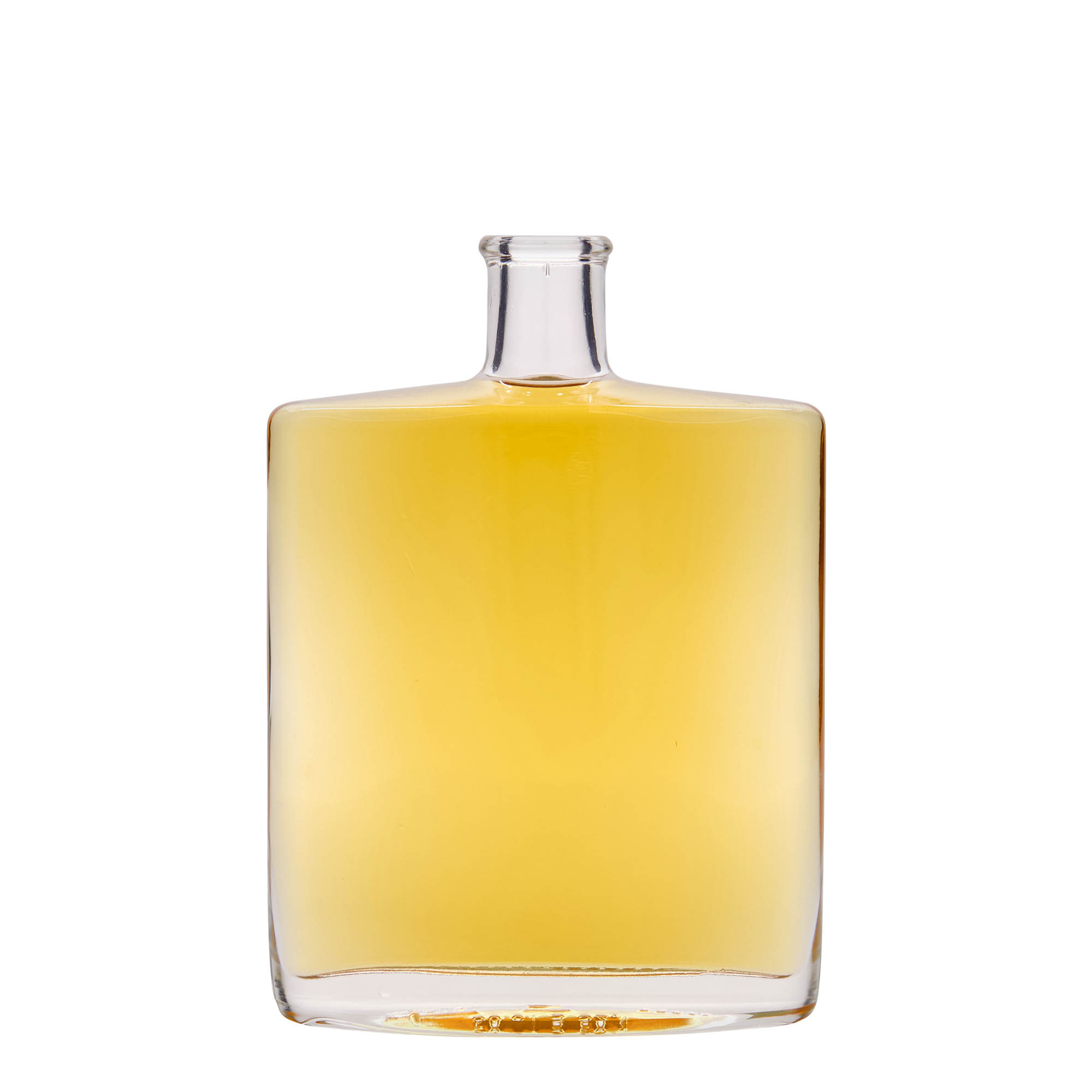 Bouteille en verre 500 ml « Zorbas », ovale, ouverture : bouchon en liège Bouteille en verre 500 ml « Zorbas », ovale, ouverture : bouchon en liège