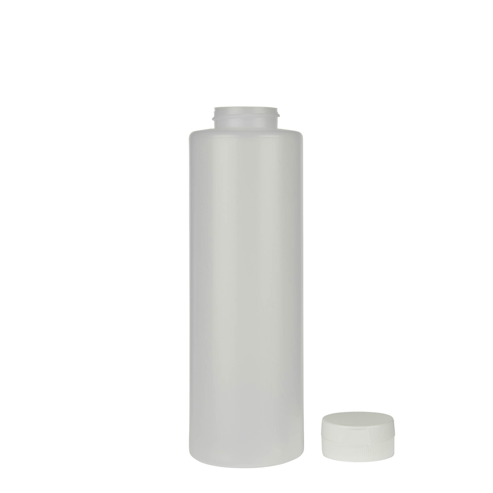 Bouteille à sauce 500 ml, plastique LDPE, naturel, ouverture : 38/400 Bouteille à sauce 500 ml, plastique LDPE, naturel, ouverture : 38/400