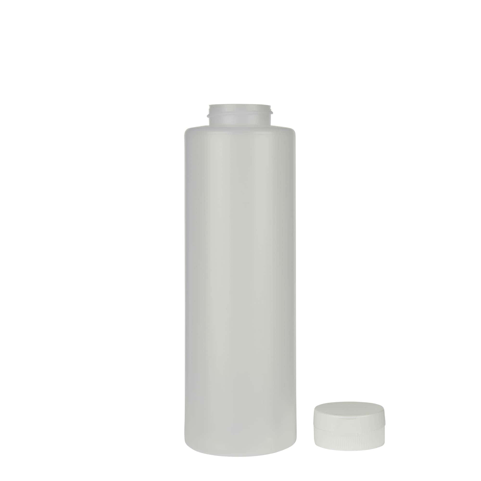 Bouteille à sauce 500 ml, plastique LDPE, naturel, ouverture : 38/400