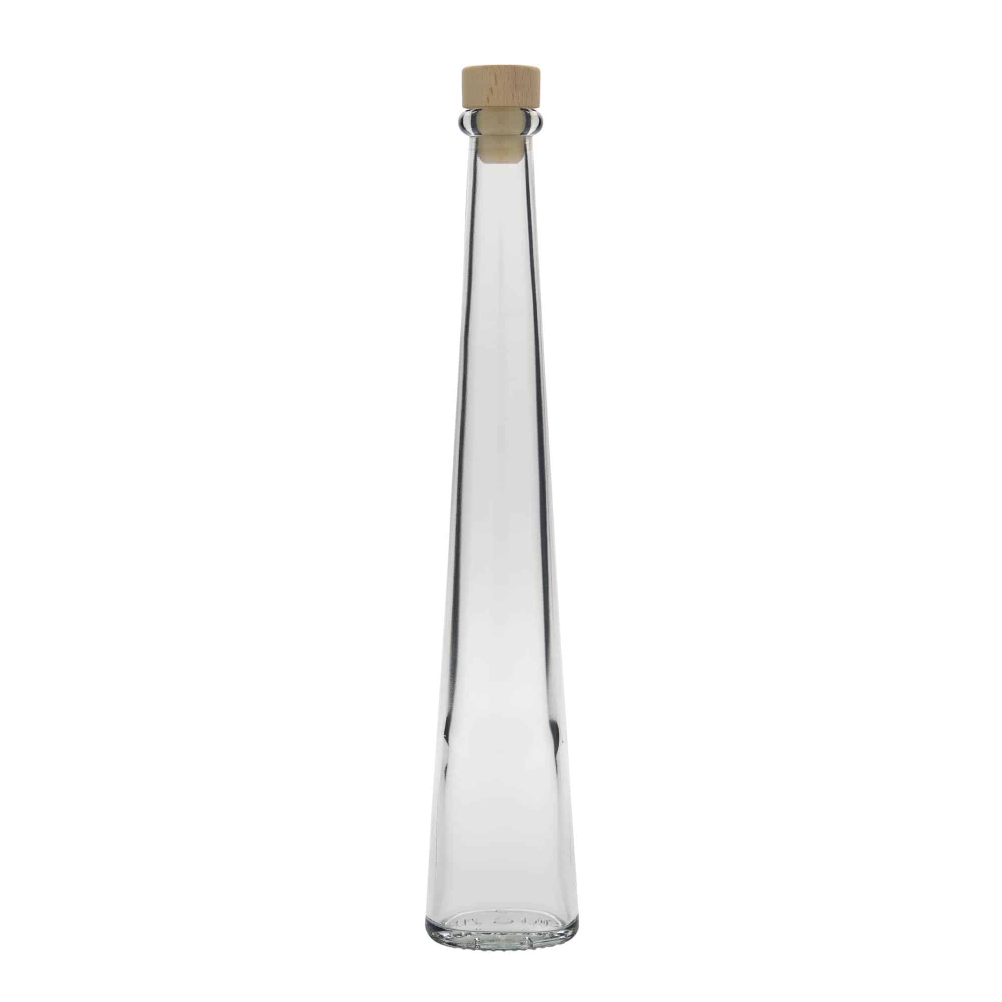 Flacon en verre 200 ml « Dama Ovale », ovale, ouverture : bouchon en liège