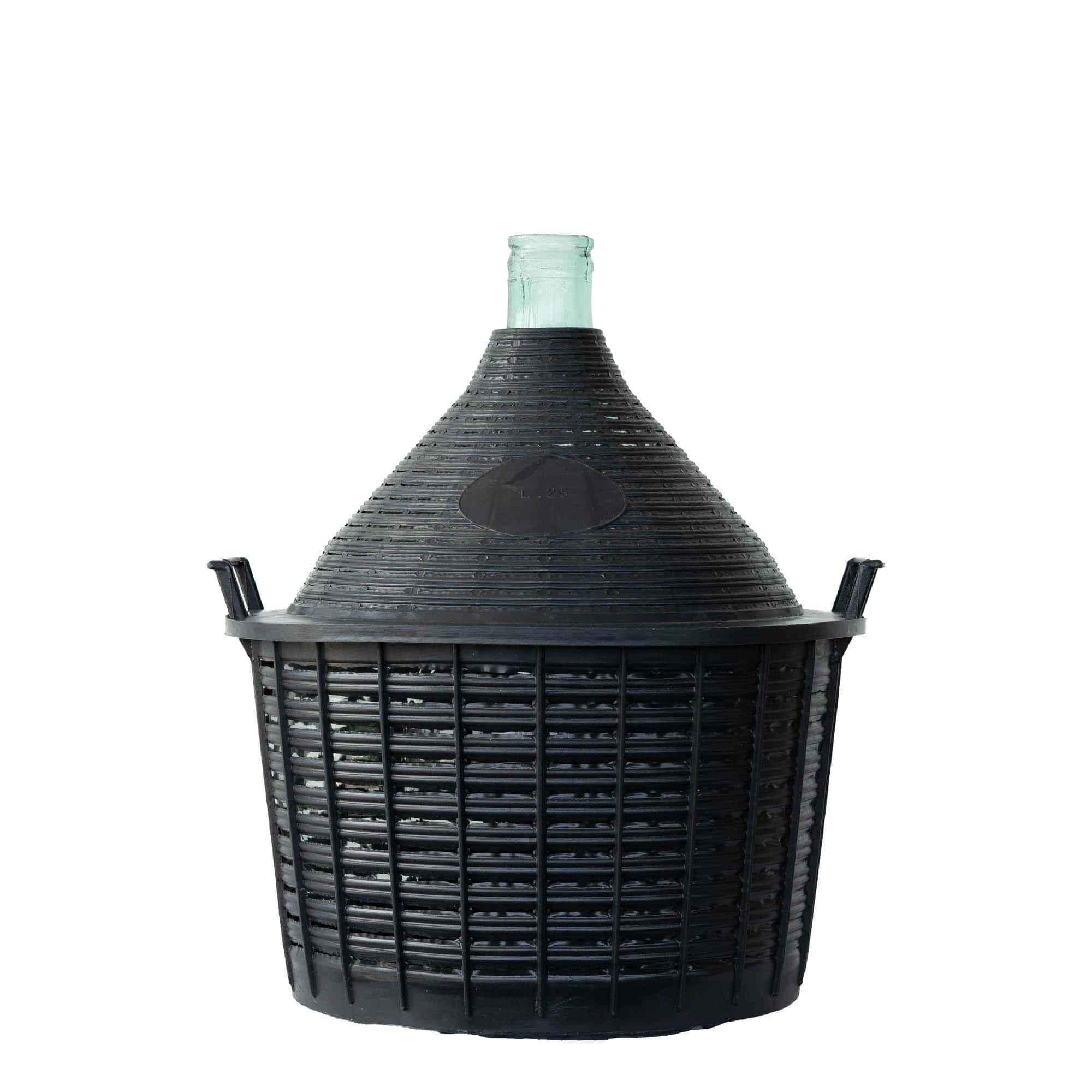 Bouteille ballon 25 l col étroit, verre, ouverture : couvercle à emboîtement