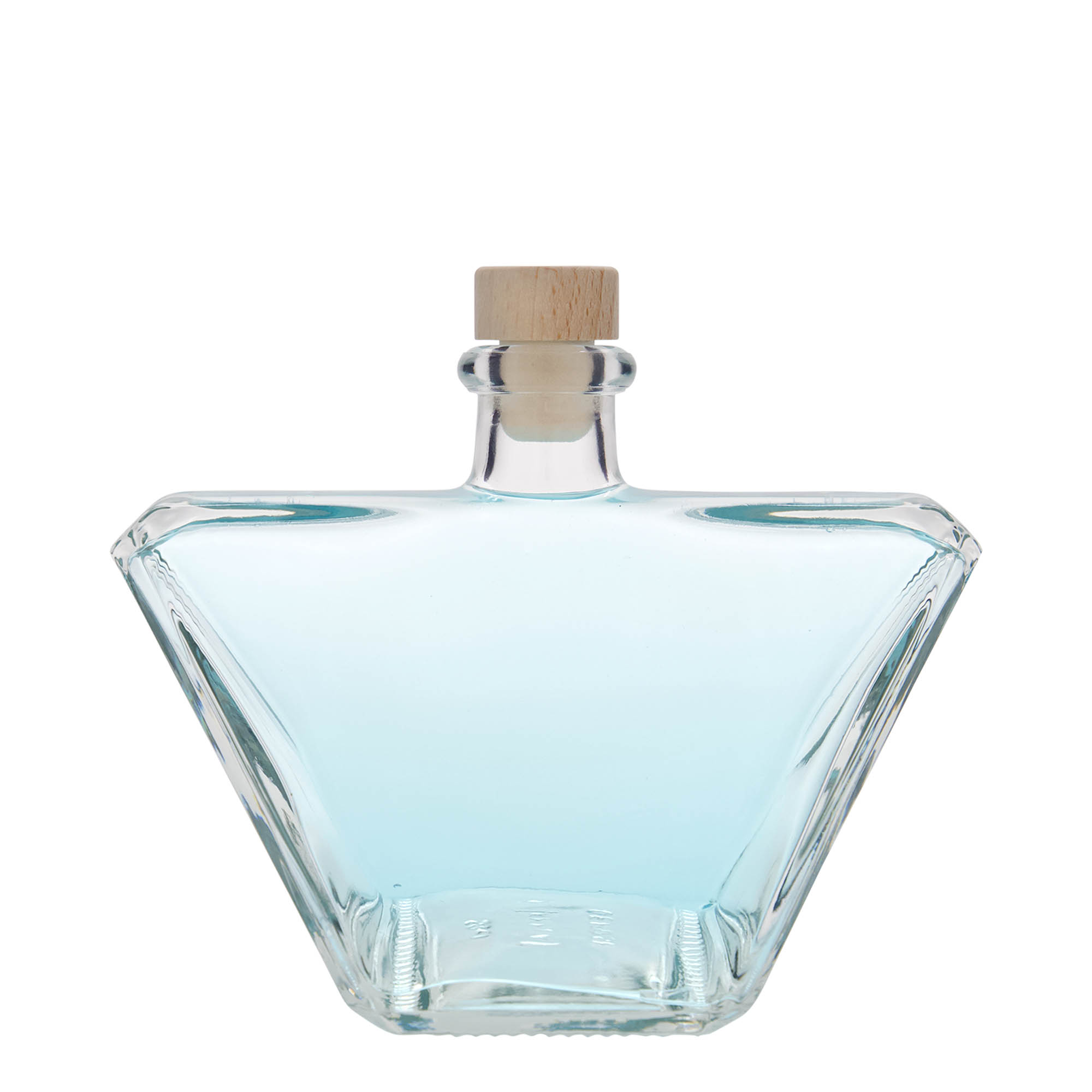 Bouteille en verre 500 ml 'Charly', rectangulaire, ouverture : bouchon en liège Bouteille en verre 500 ml 'Charly', rectangulaire, ouverture : bouchon en liège