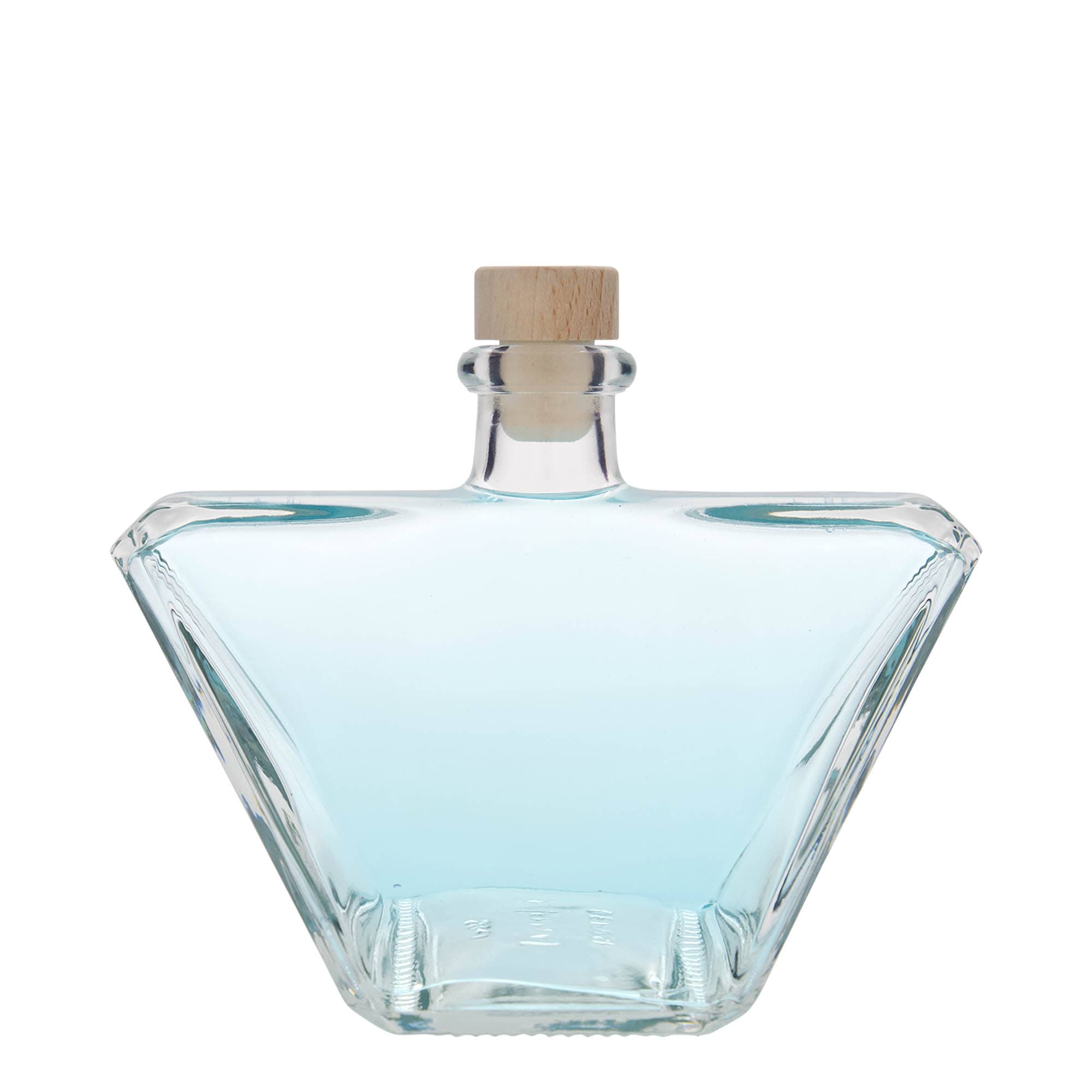 Bouteille en verre 500 ml 'Charly', rectangulaire, ouverture : bouchon en liège