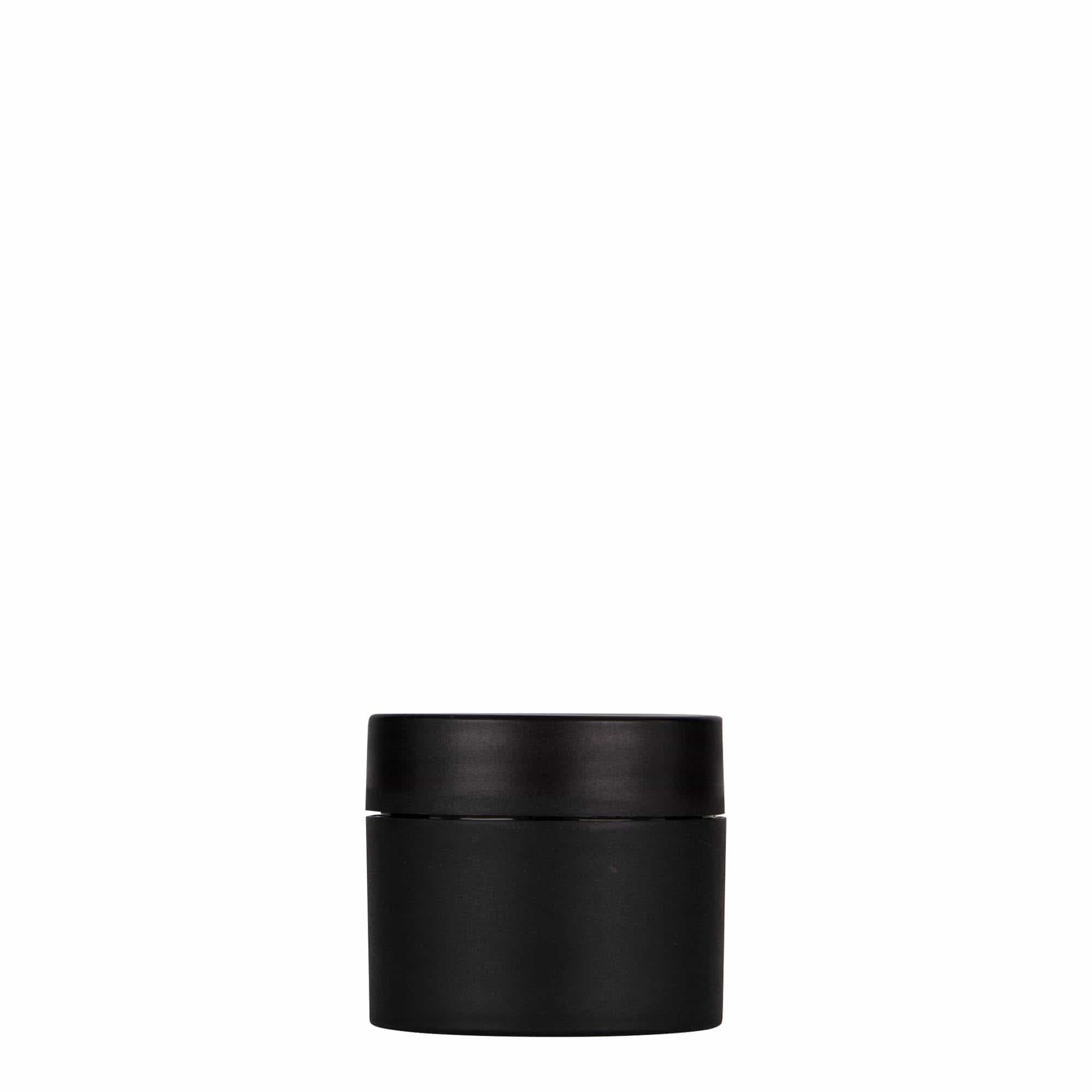 Dose en plastique 30 ml « Antonella », PP, noir, ouverture : bouchon à vis