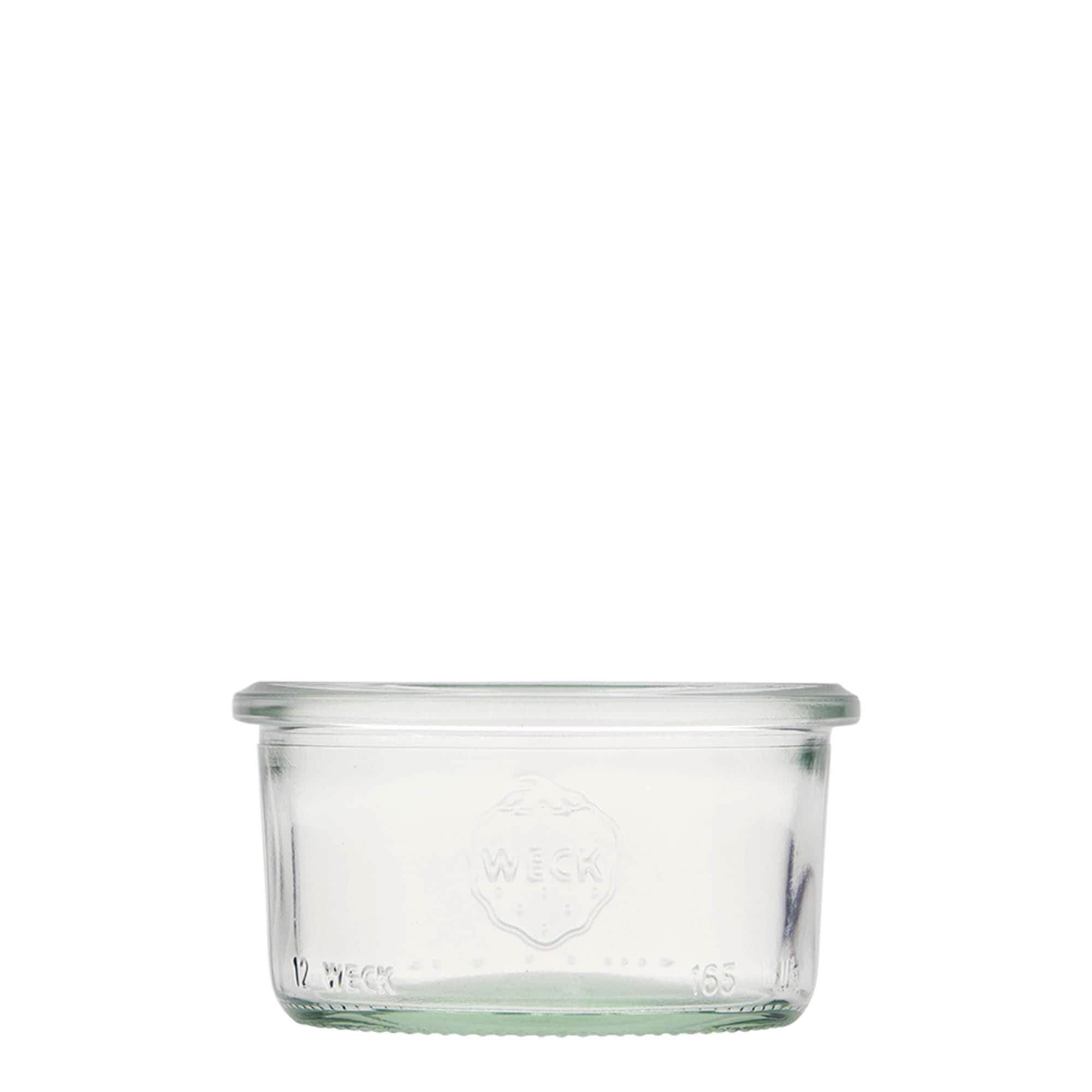 165 ml bocal WECK à paroi droite, ouverture : bord rond