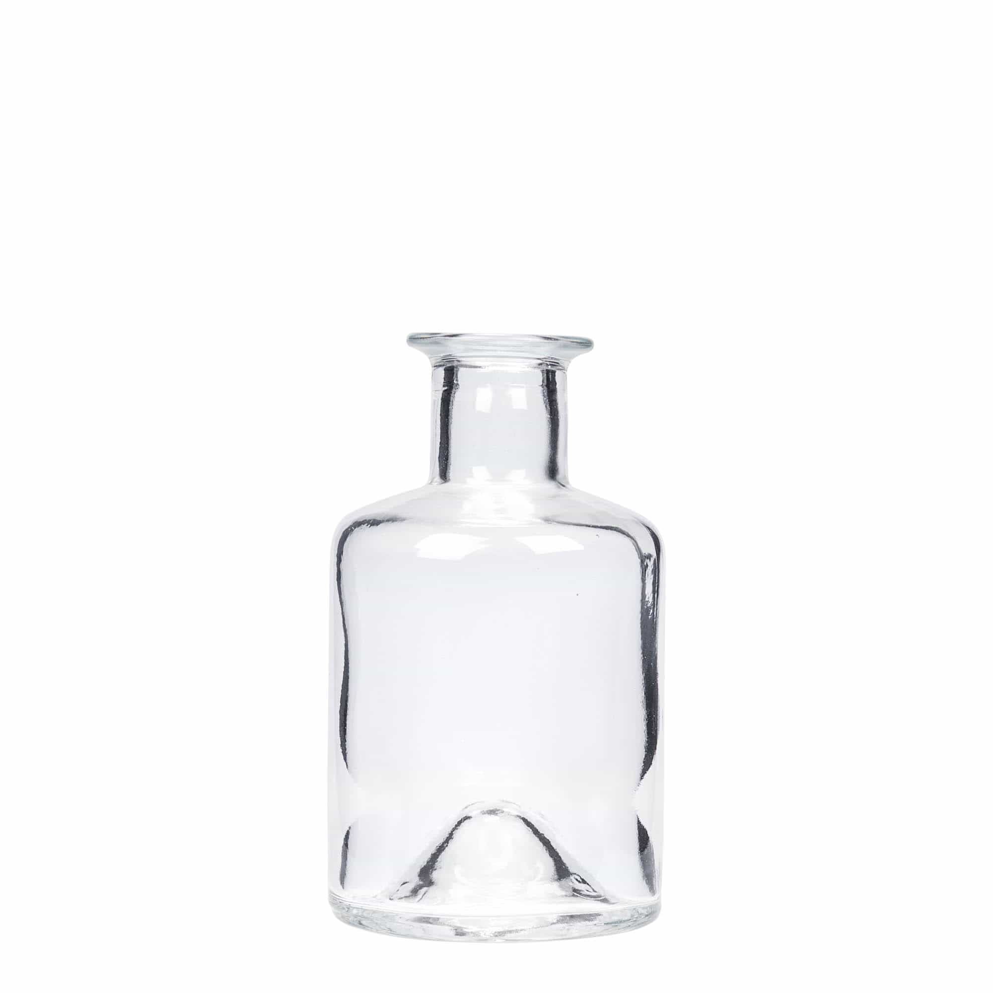 Flacon en verre de 200 ml pour pharmacien, ouverture : bouchon en liège