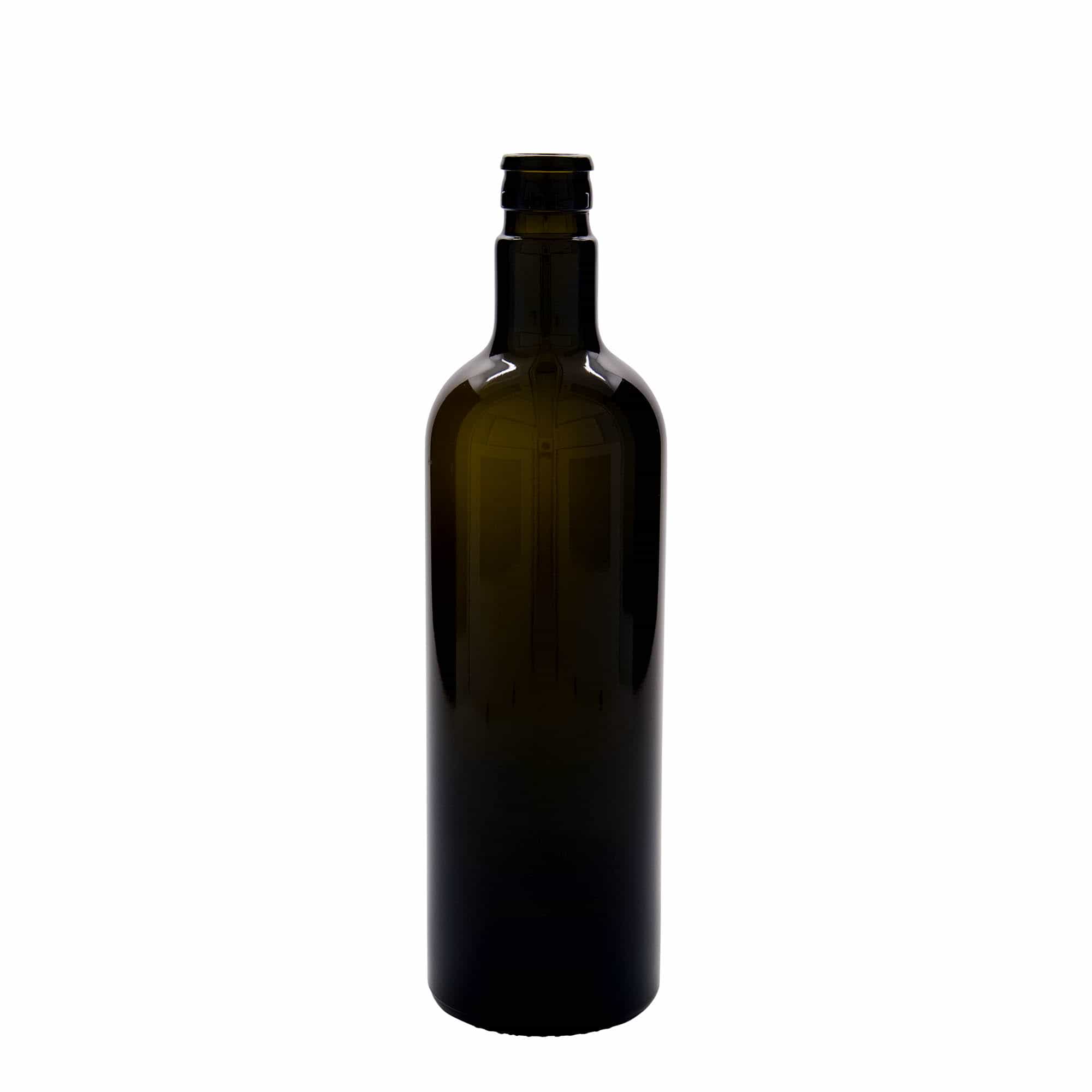 Bouteille de vinaigre / d’huile 750 ml 'Willy New', verre, vert antique, bouchage: DOP Bouteille de vinaigre / d’huile 750 ml 'Willy New', verre, vert antique, bouchage: DOP