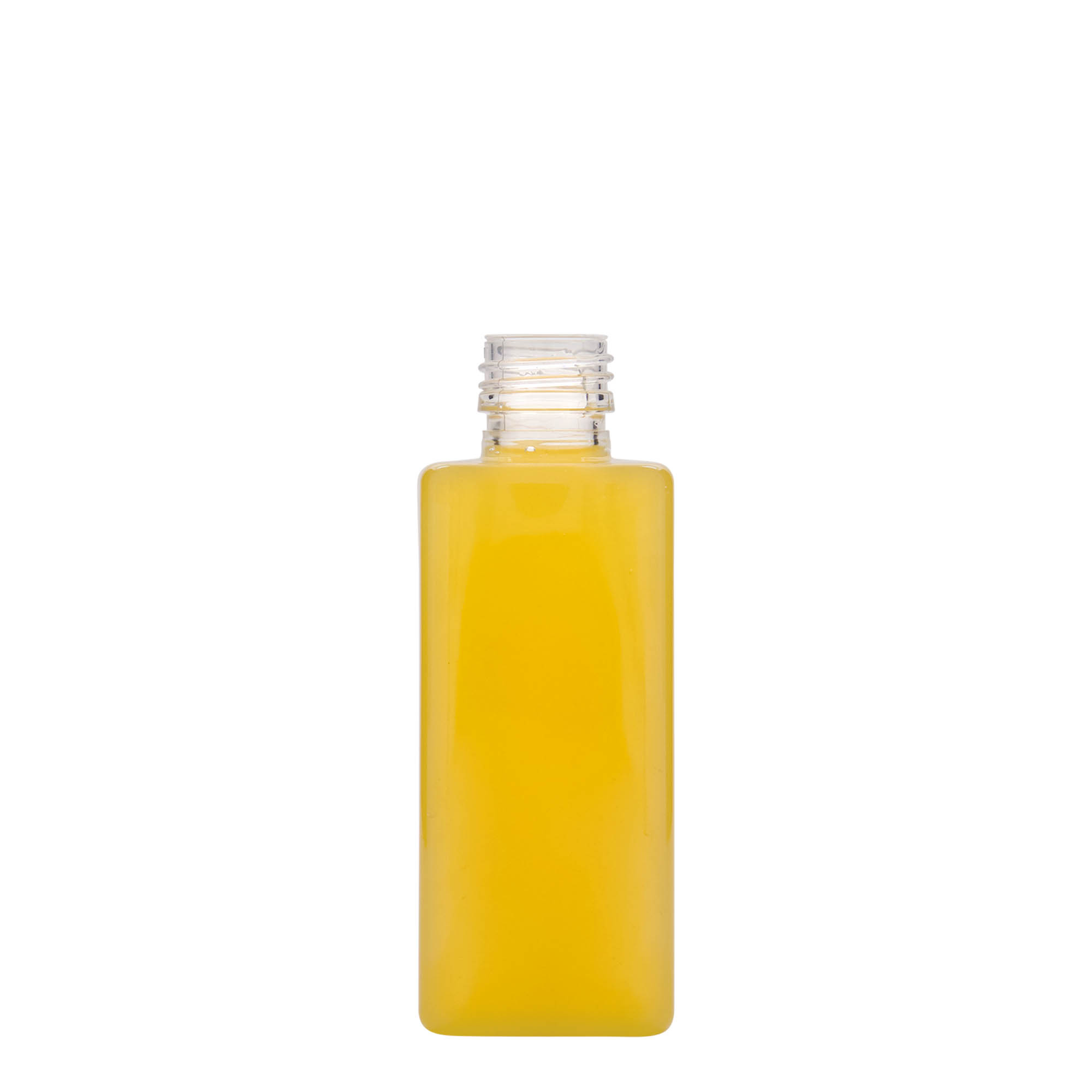Bouteille PET 250 ml 'Karl', carrée, plastique, ouverture : PP 28