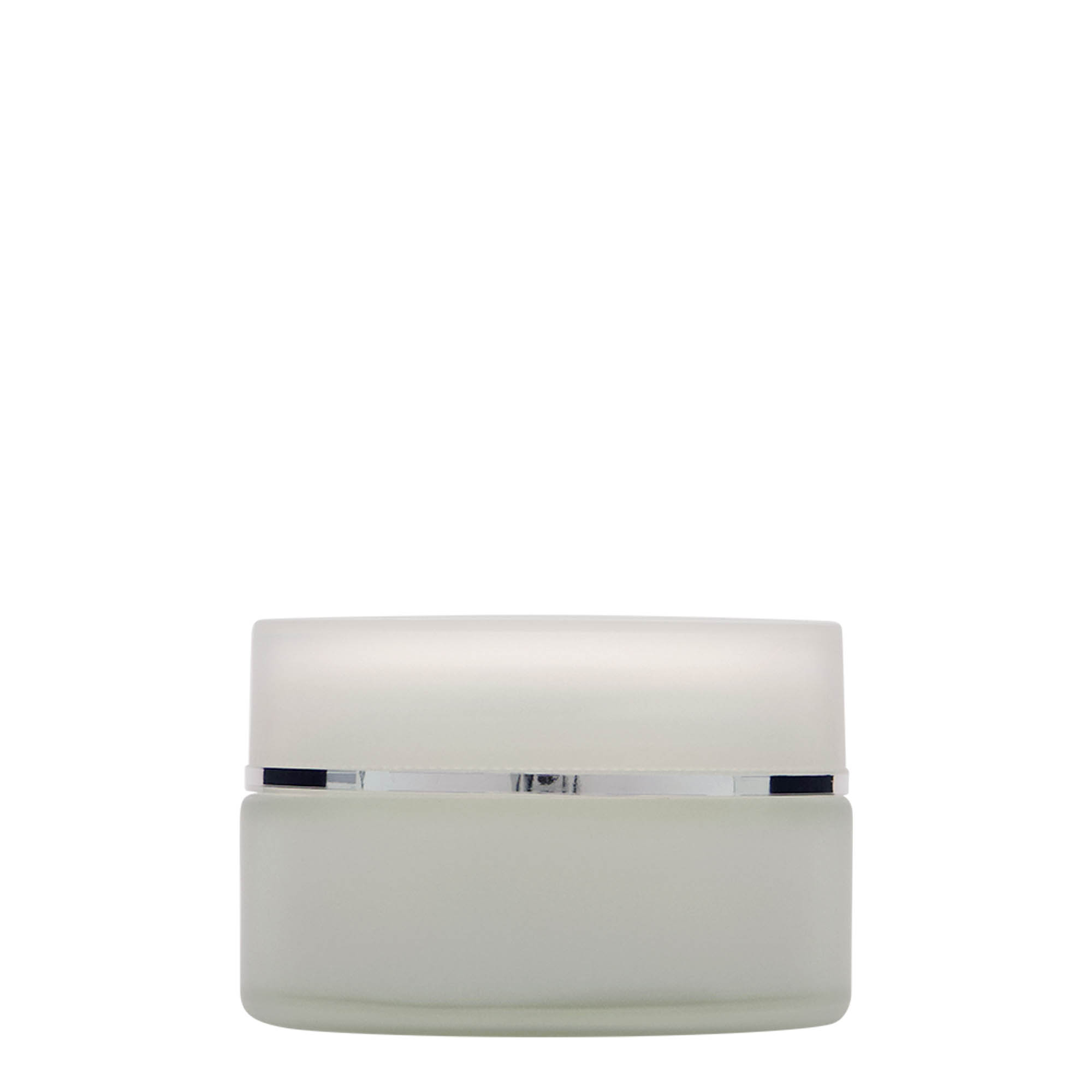 Pot de 100 ml « Édition Platine », verre, givré, ouverture : fermeture à vis Pot de 100 ml « Édition Platine », verre, givré, ouverture : fermeture à vis