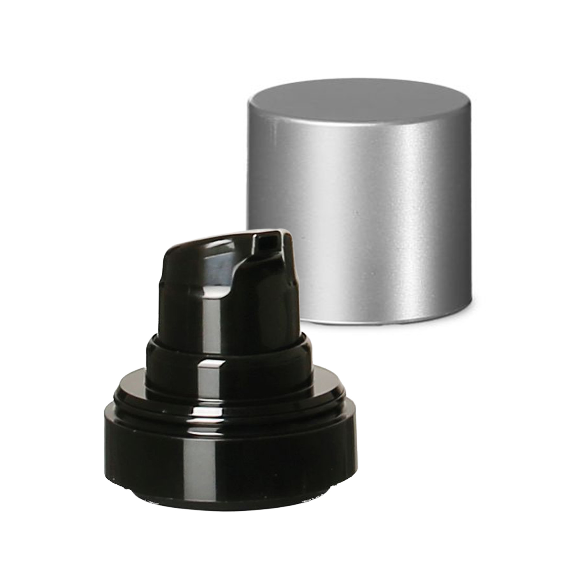 Pompe distributeur sans air 'Micro', plastique PP, noir