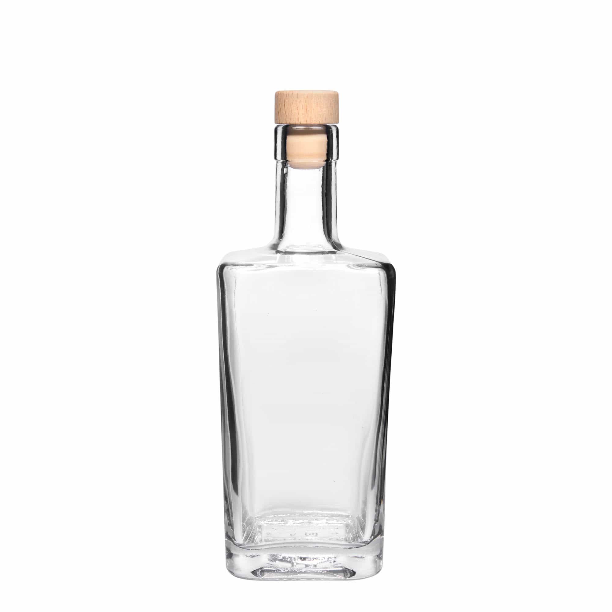 Bouteille en verre 500 ml « Noel », carrée, ouverture : bouchon en liège
