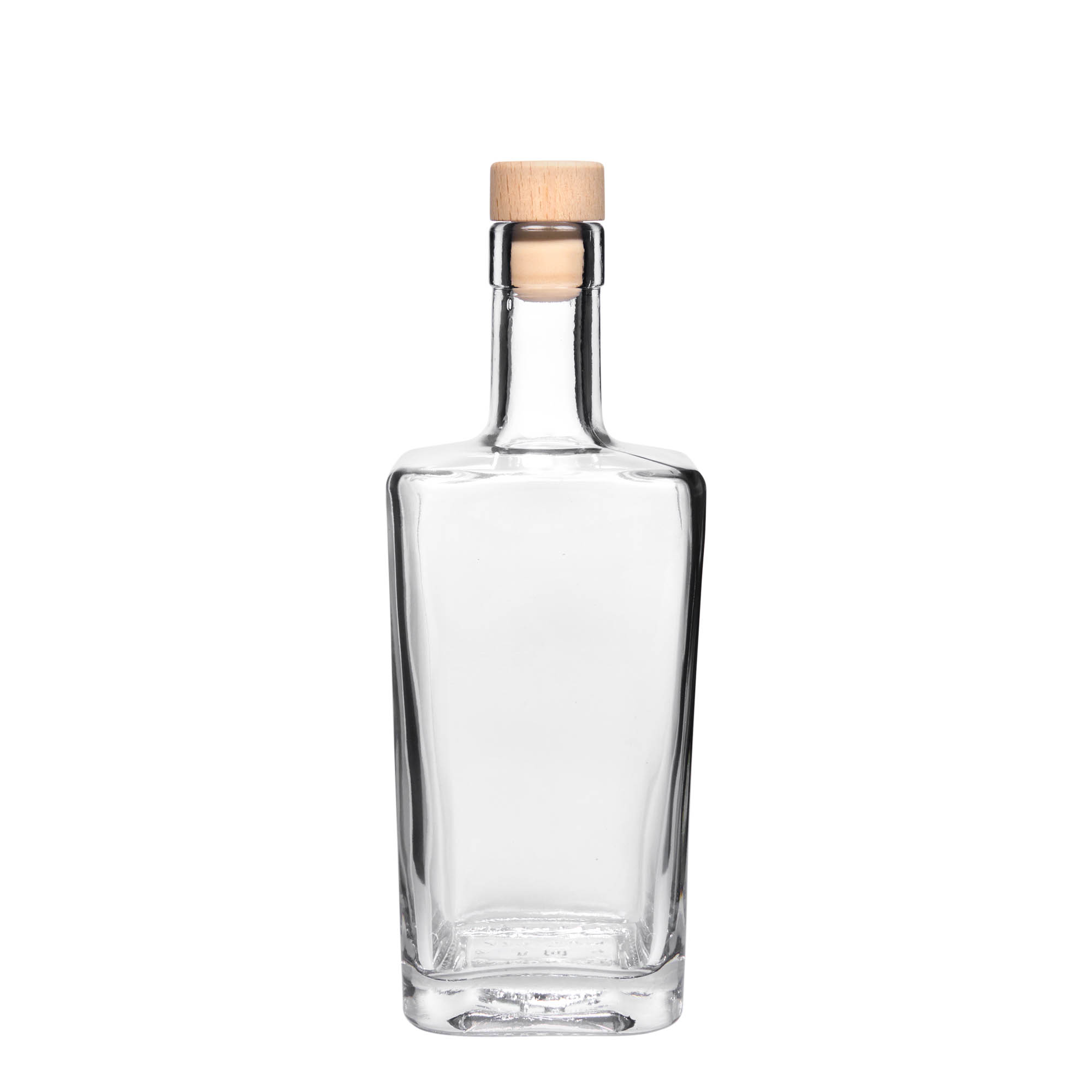 Bouteille en verre 500 ml « Noel », carrée, ouverture : bouchon en liège Bouteille en verre 500 ml « Noel », carrée, ouverture : bouchon en liège