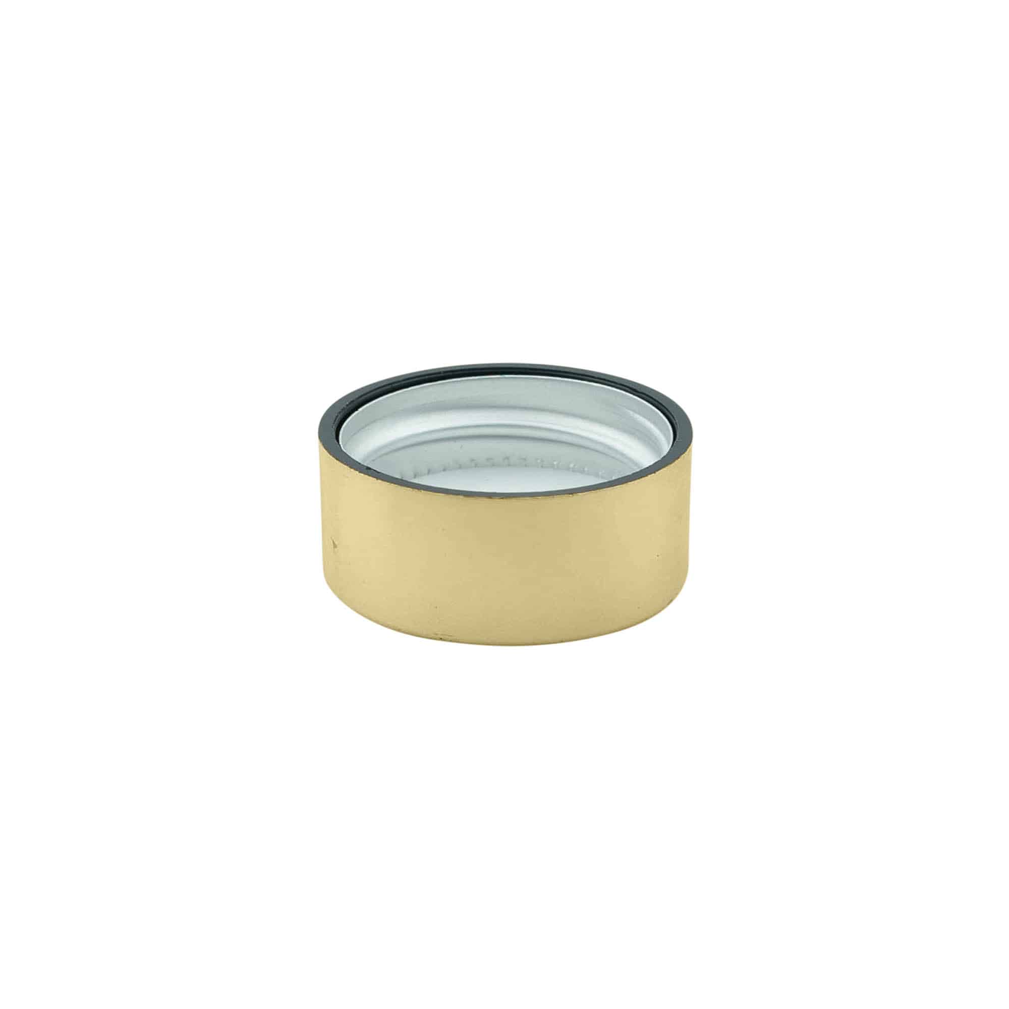 Bouchon à vis, plastique ABS, doré, pour ouverture : GPI 28/400