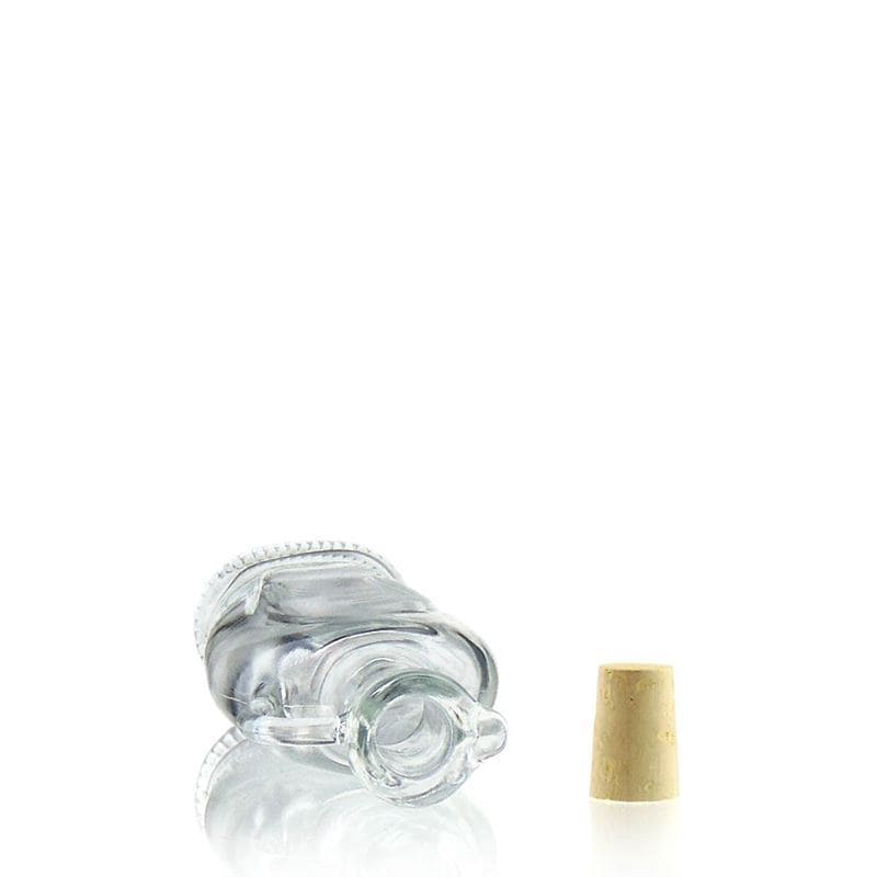 Flacon en verre 250 ml « Eleganta », ovale, ouverture : bouchon en liège