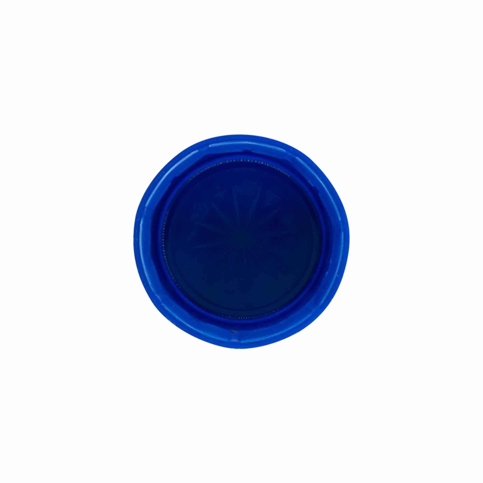 Bougage à vis avec filetage à double départ, plastique PE, bleu, pour bouchage: PET 38 mm