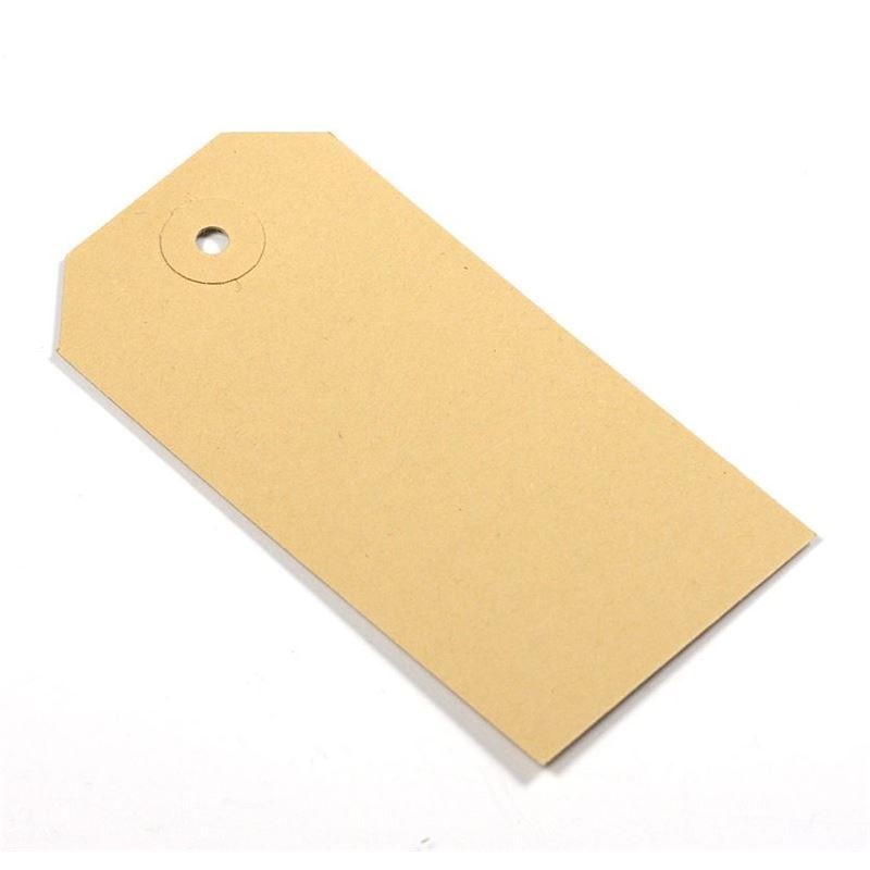 Étiquette suspendue rectangulaire, marron