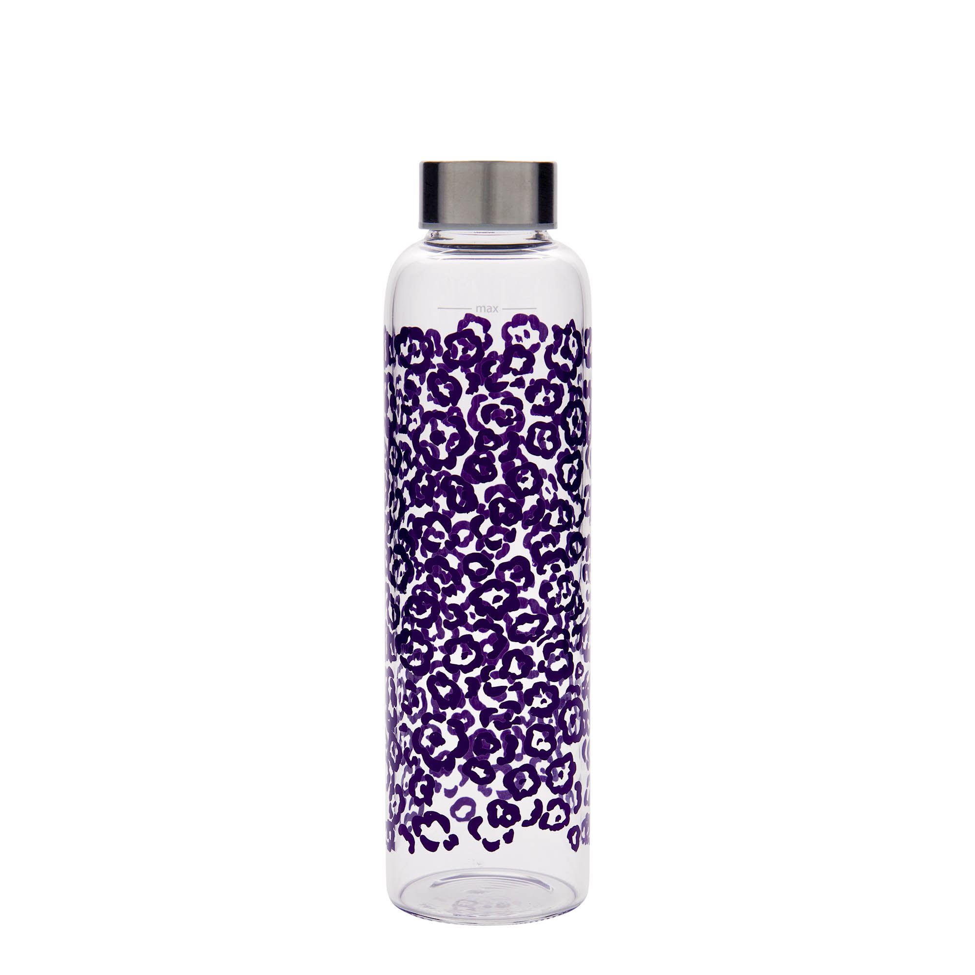 Bouteille d'eau 500 ml 'Perseus - Fleurs violettes', ouverture : bouchon à vis