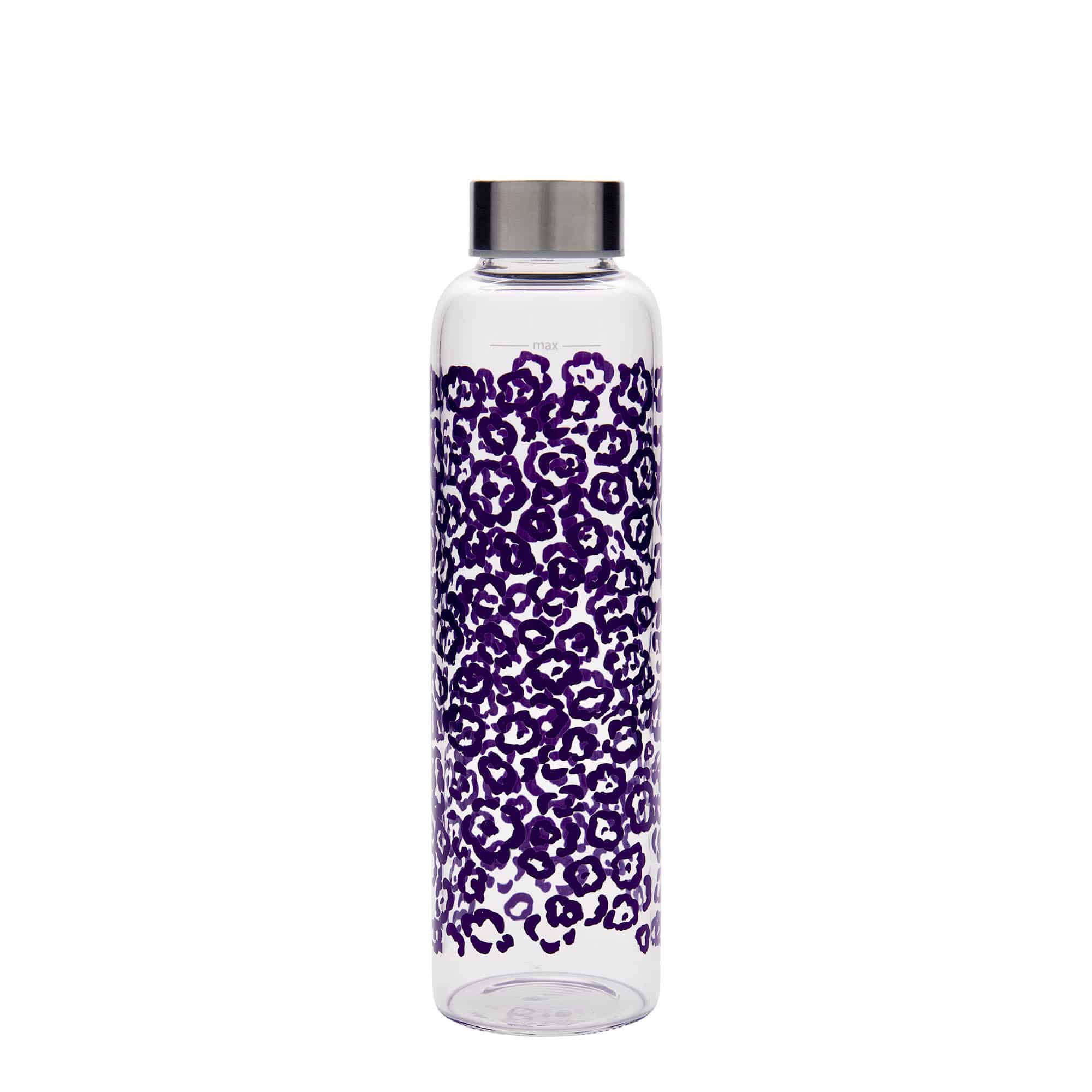 Bouteille d'eau 500 ml 'Perseus - Fleurs violettes', ouverture : bouchon à vis Bouteille d'eau 500 ml 'Perseus - Fleurs violettes', ouverture : bouchon à vis