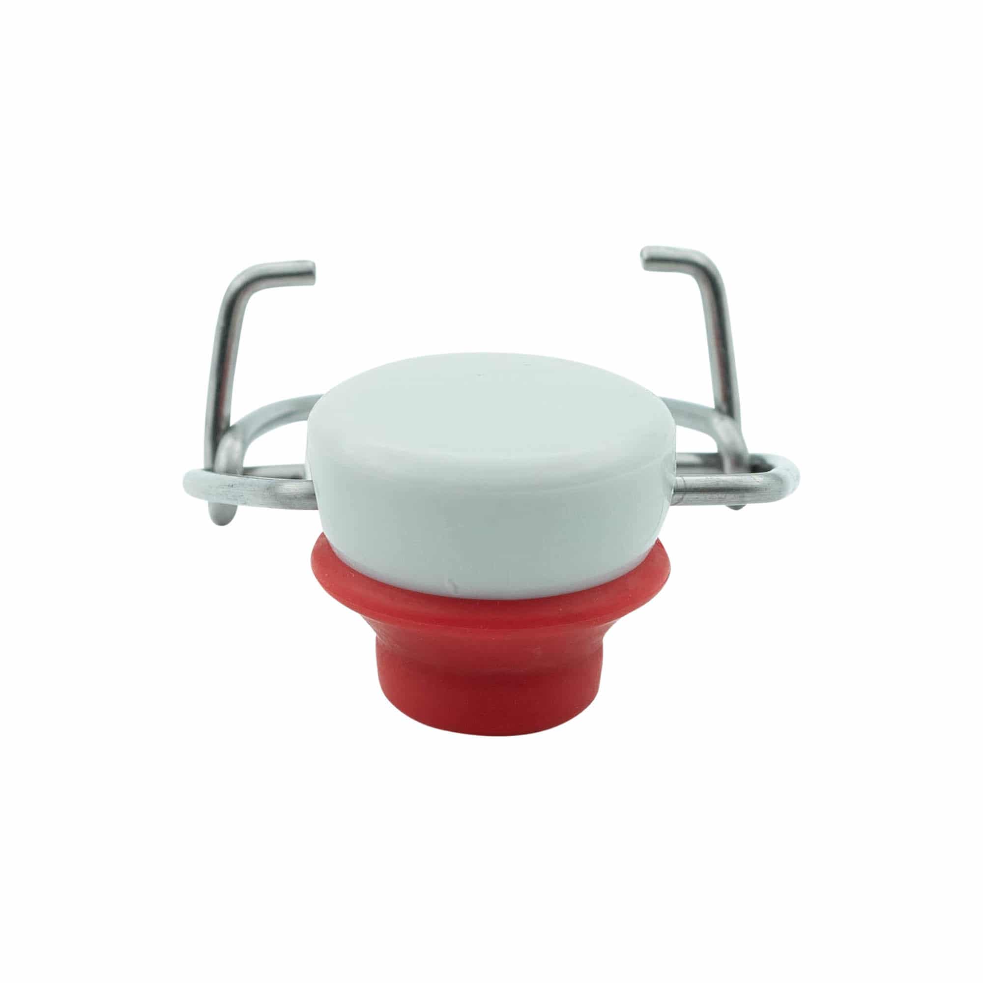 Fermeture à boucle taille spéciale, plastique, rouge-blanc