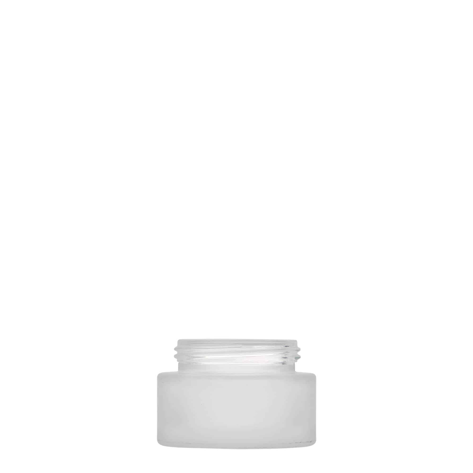 15 ml pot « Édition Platine », verre, givré, ouverture : fermeture à vis