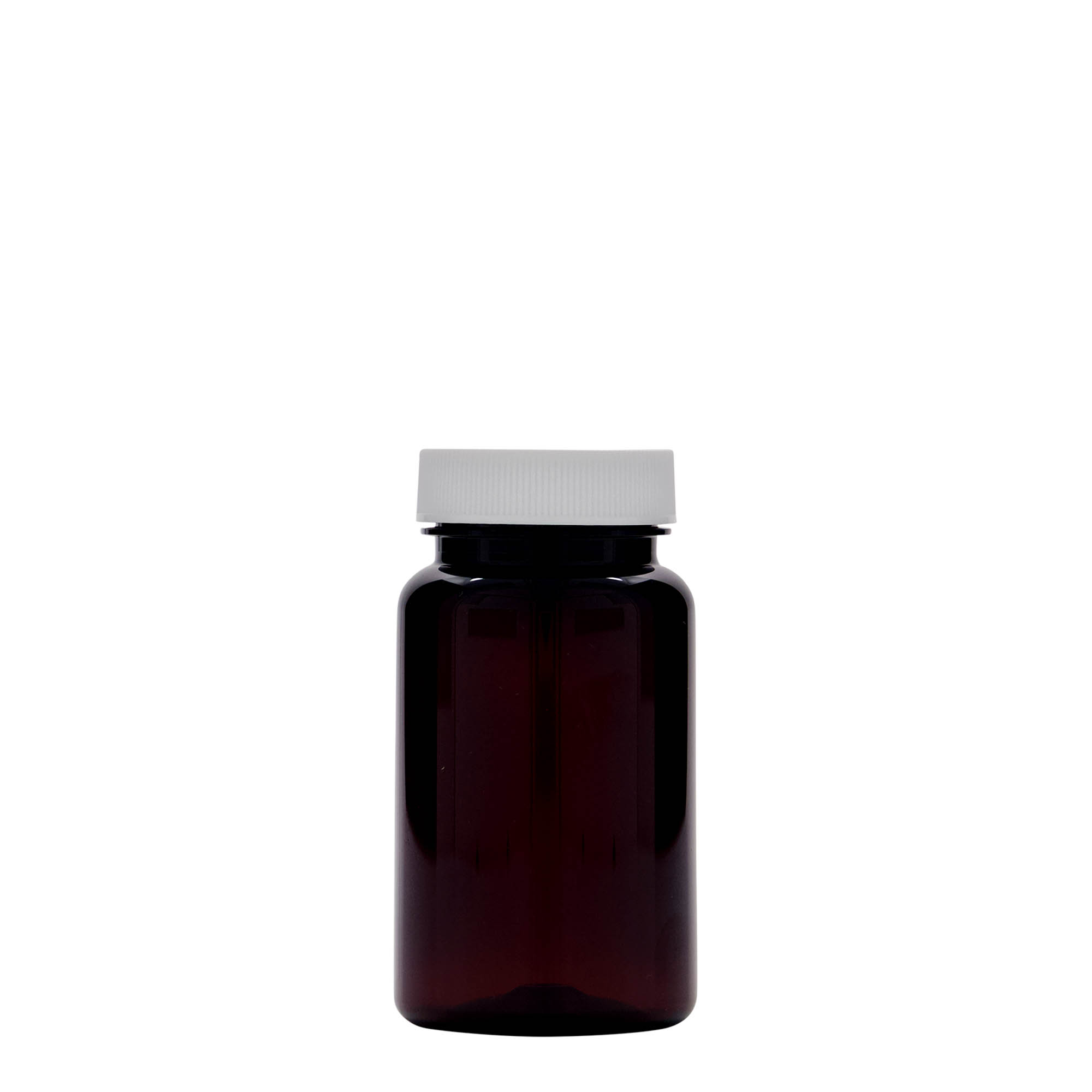 100 ml flacon PET, plastique, brun, ouverture : 38/400