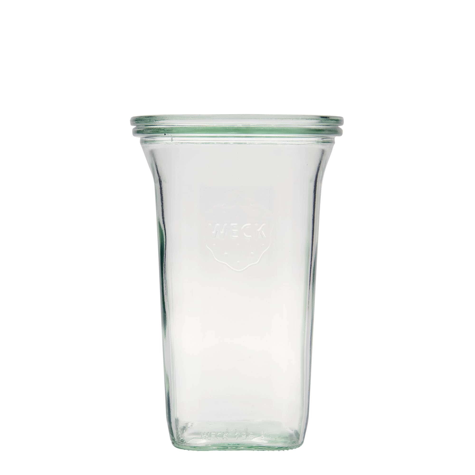 Bocal WECK quadro 795 ml , carré, bouchage: bords arrondis Bocal WECK quadro 795 ml , carré, bouchage: bords arrondis