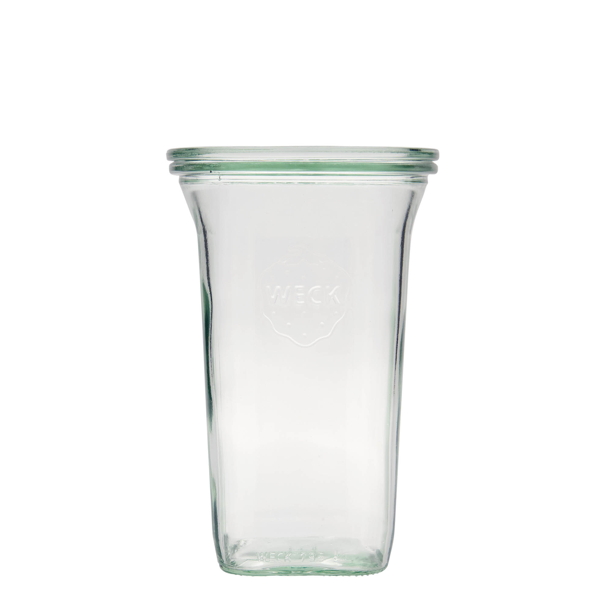 795 ml WECK Quadroglas, carré, ouverture : bord rond 795 ml WECK Quadroglas, carré, ouverture : bord rond