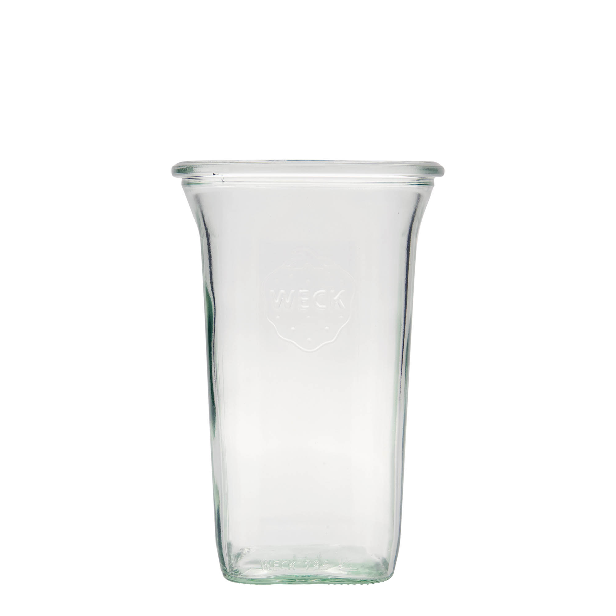 795 ml WECK Quadroglas, carré, ouverture : bord rond 795 ml WECK Quadroglas, carré, ouverture : bord rond