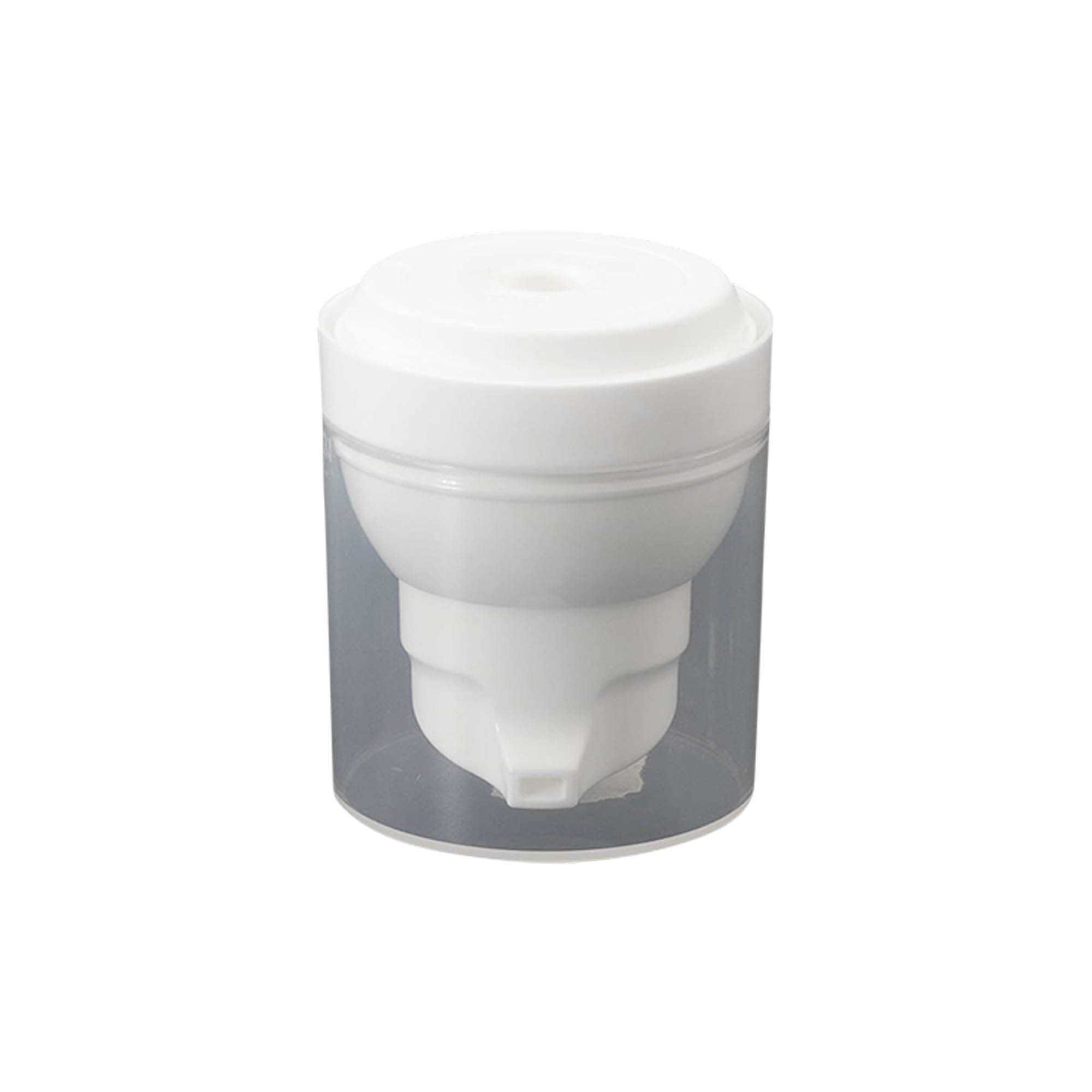 Tête de pompe distributeur sans air 'Mezzo', plastique PP, blanc