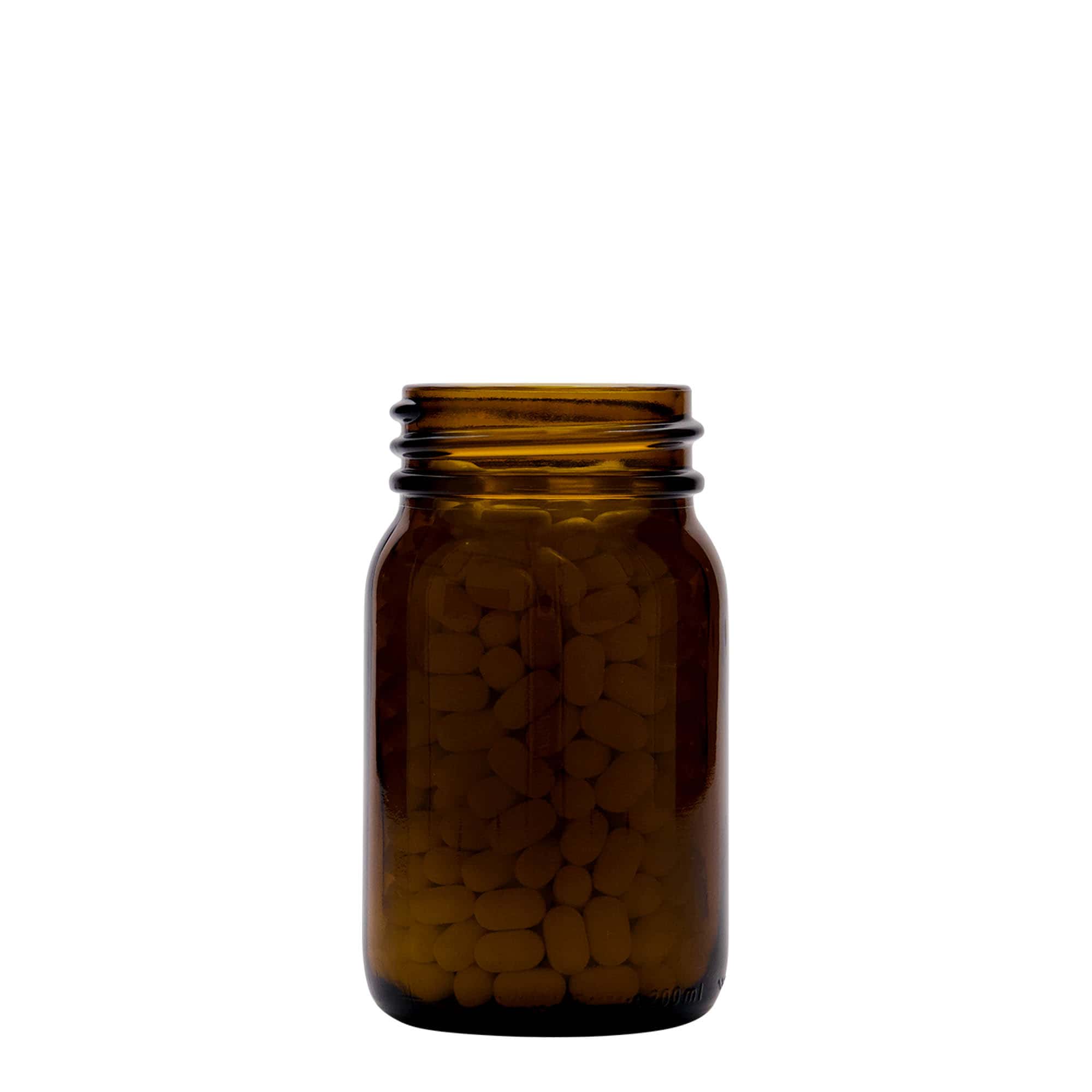 200 ml bocal à col large, brun, ouverture : DIN 55