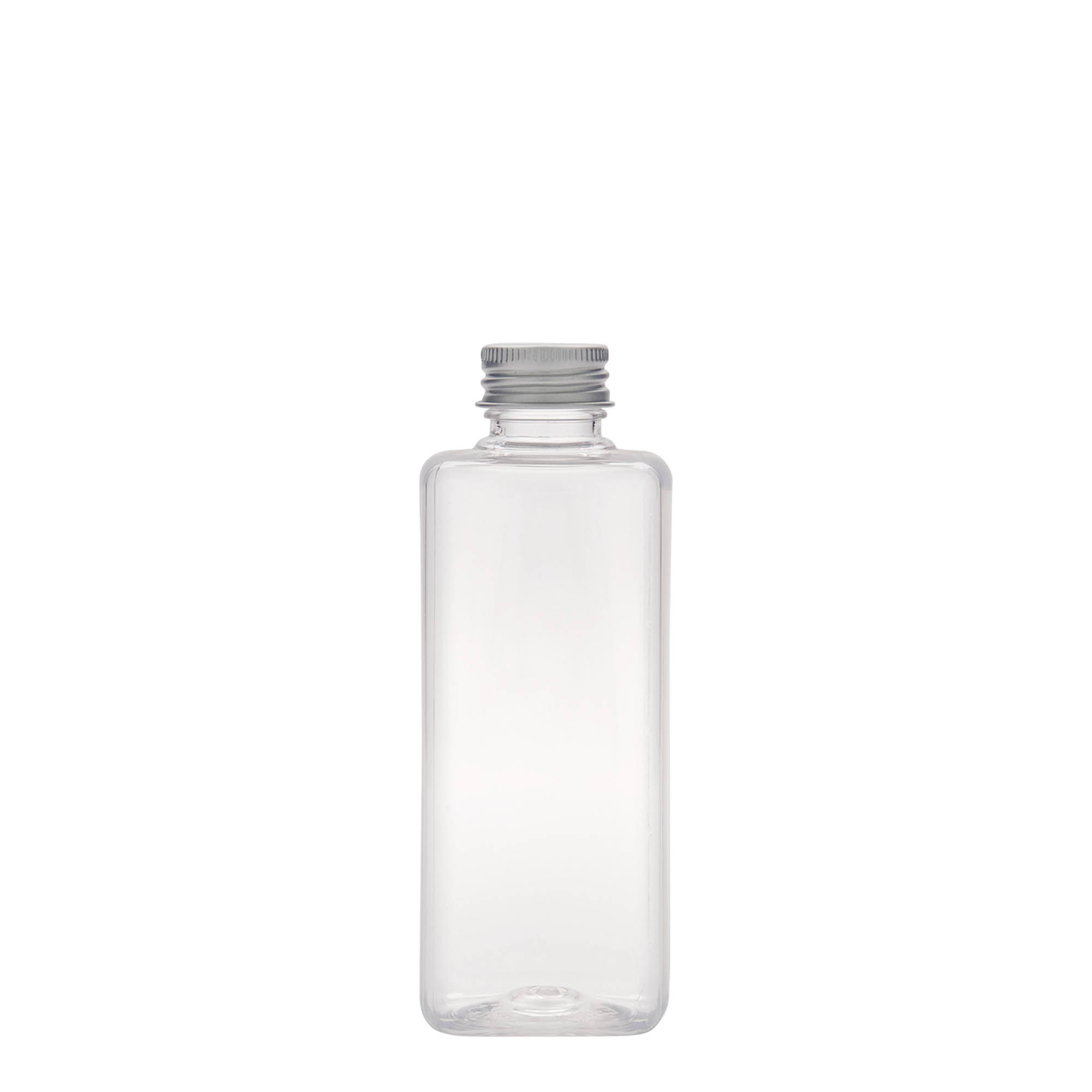 Bouteille PET 200 ml « Karl », carrée, plastique, goulot : 24/410 Bouteille PET 200 ml « Karl », carrée, plastique, goulot : 24/410