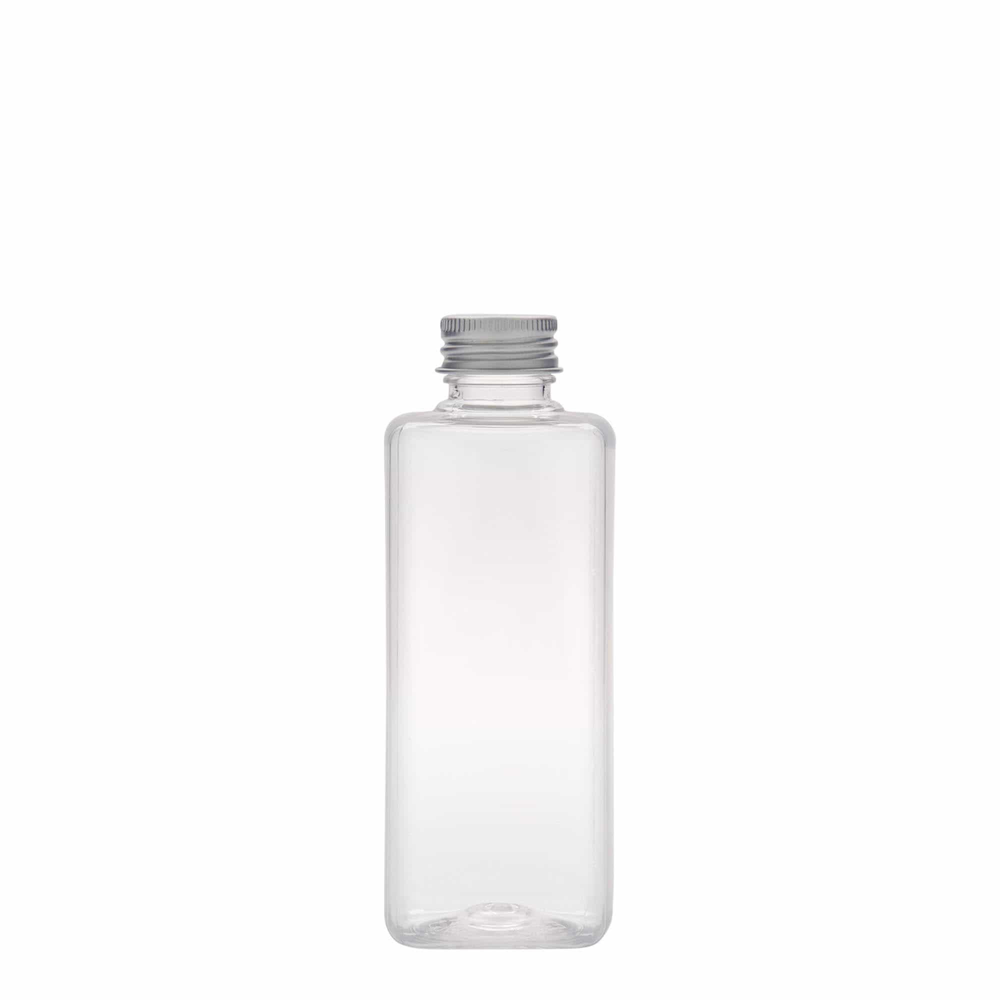 Bouteille PET 200 ml « Karl », carrée, plastique, goulot : 24/410