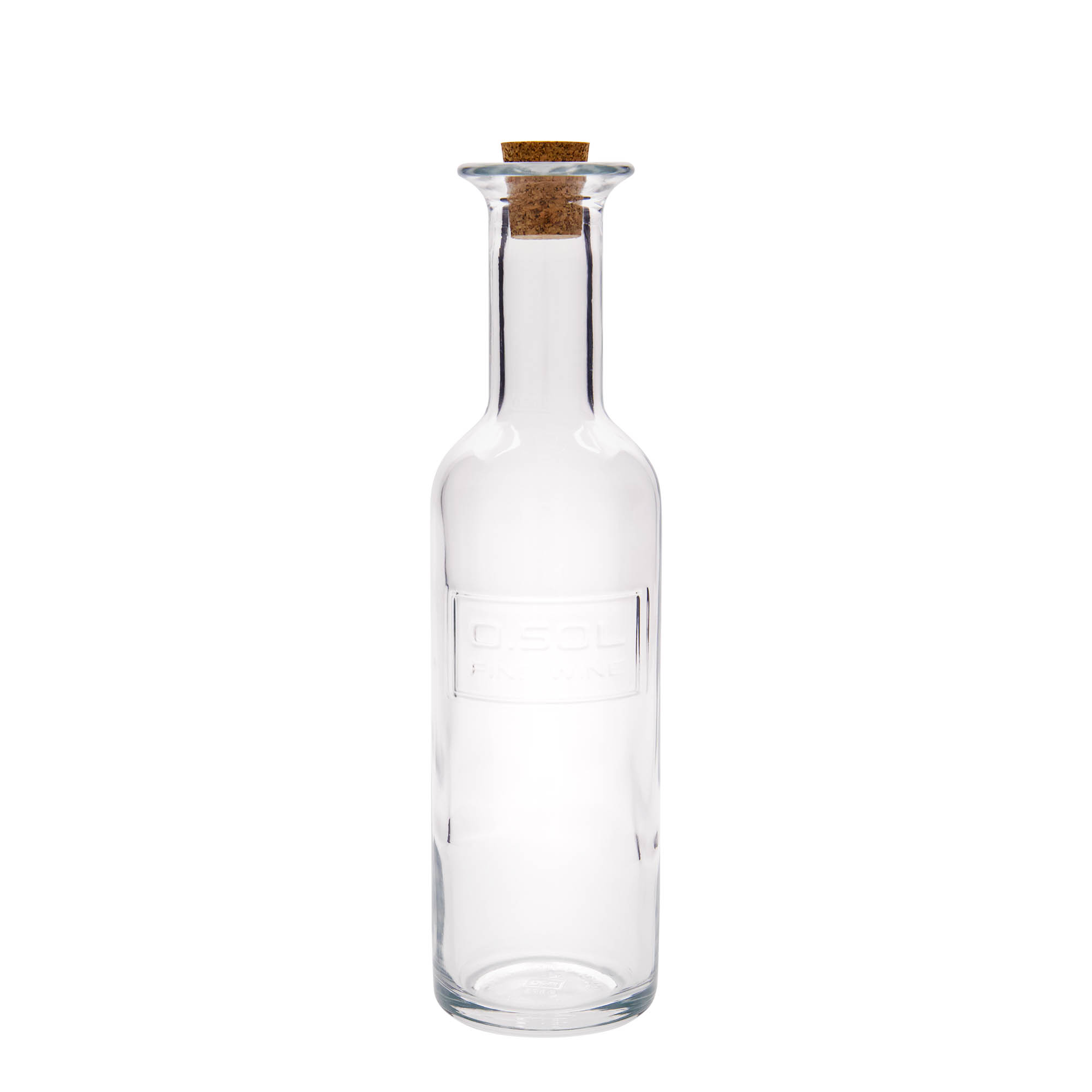 Bouteille en verre de 500 ml 'Optima Fine Wine', ouverture : bouchon en liège Bouteille en verre de 500 ml 'Optima Fine Wine', ouverture : bouchon en liège