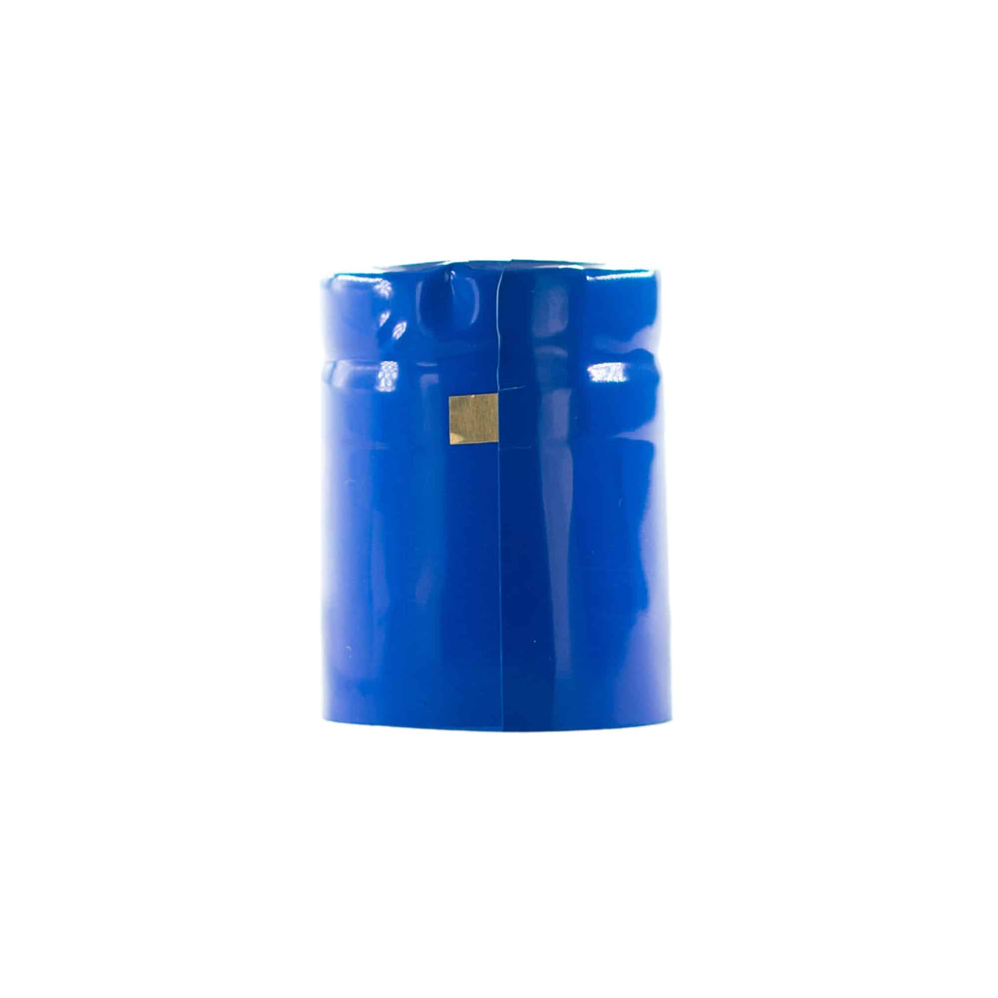 Capsule thermo-rétractable 32x41, plastique PVC, bleu Capsule thermo-rétractable 32x41, plastique PVC, bleu
