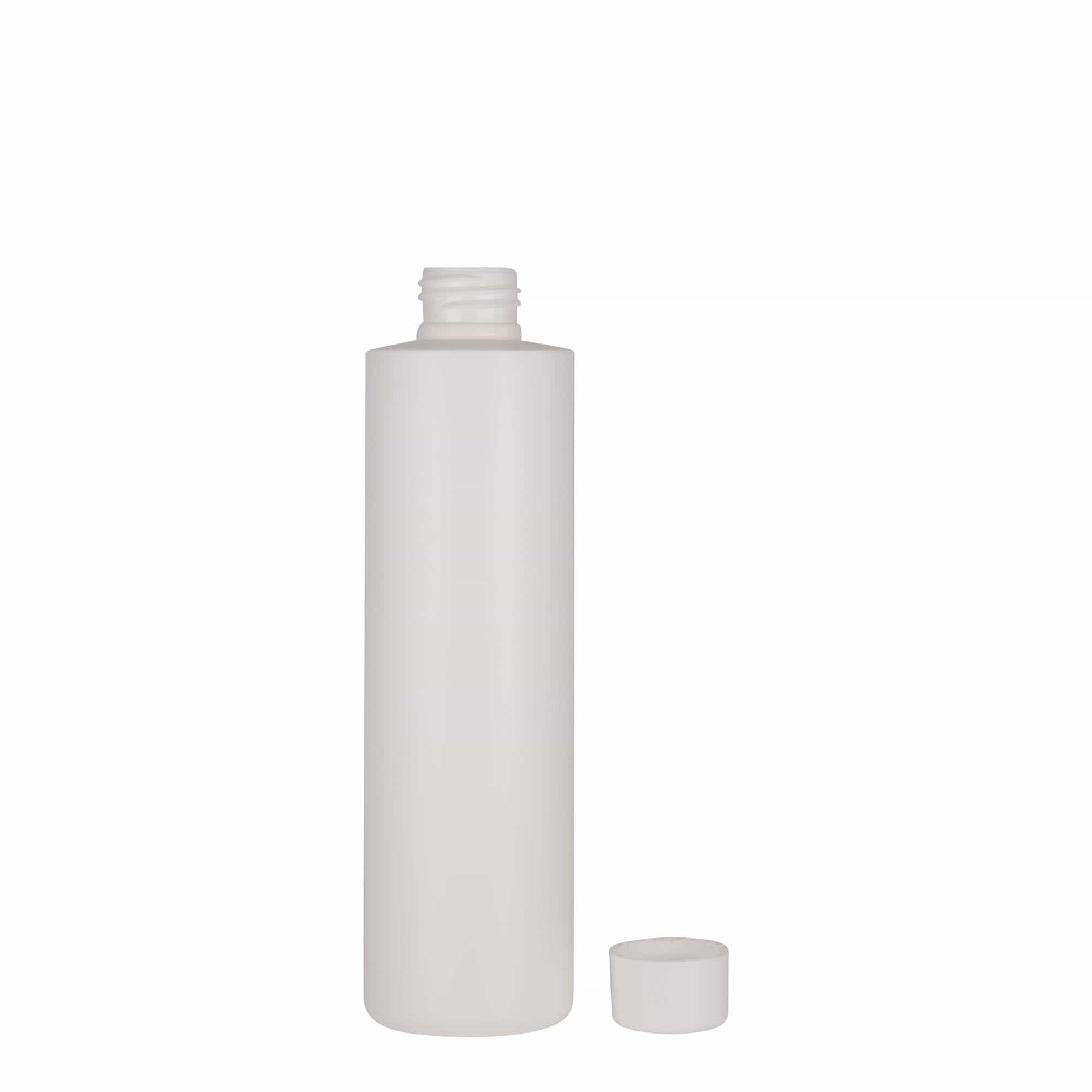 Flacon en plastique 250 ml 'Pipe', PEHD vert, blanc, ouverture : 24/410