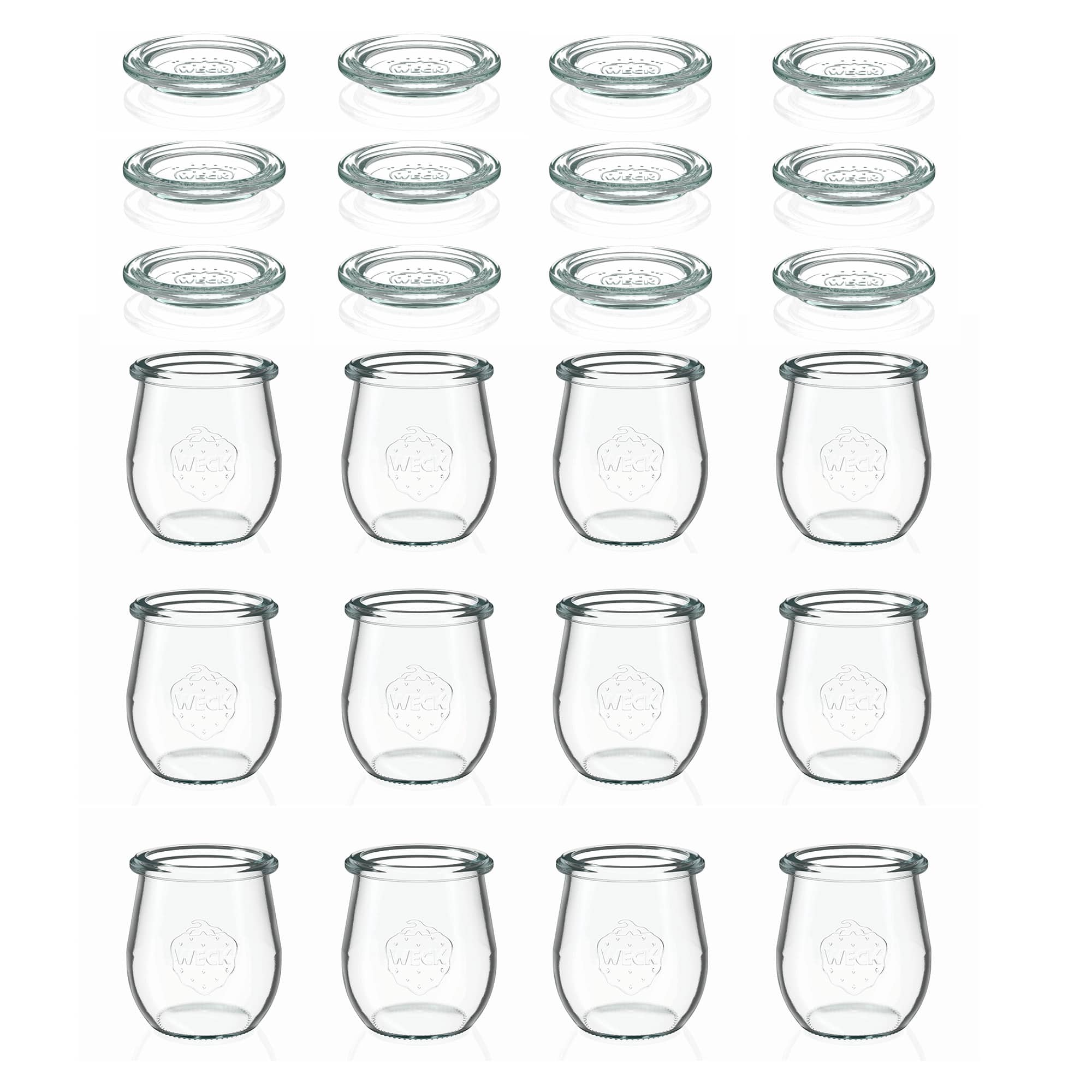 12x 220 ml WECK verre tulipe avec couvercle en verre RR 60