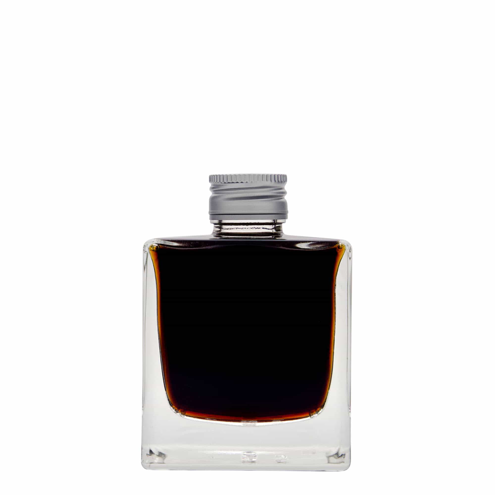 Flacon en verre 200 ml 'Cube', carré, ouverture : PP 28