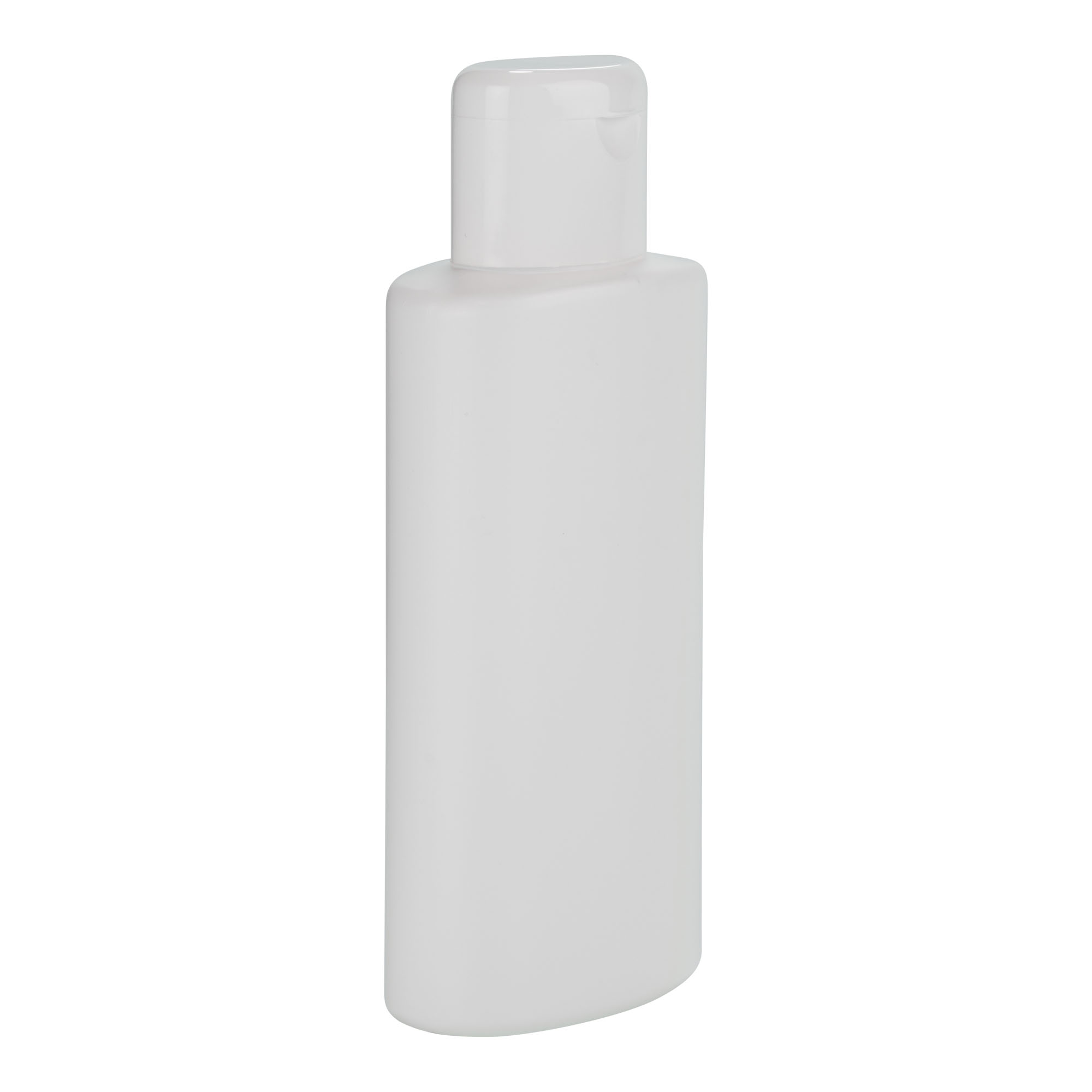 Flacon en plastique 250 ml 'Indy', ovale, PEHD, blanc, ouverture : bouchon à vis Flacon en plastique 250 ml 'Indy', ovale, PEHD, blanc, ouverture : bouchon à vis