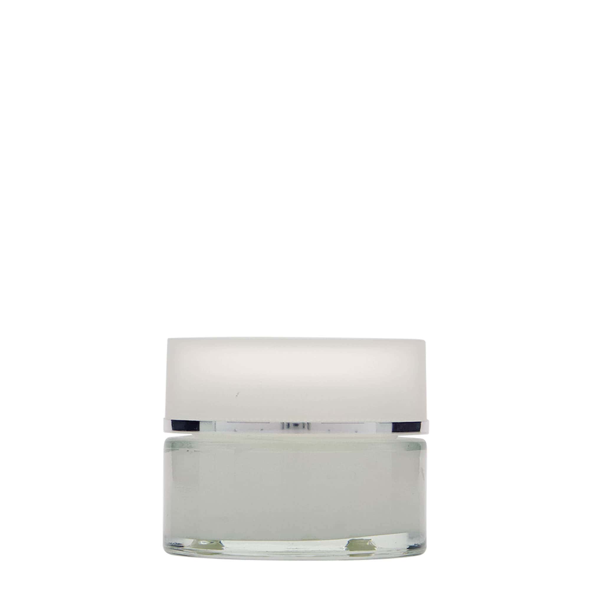 Pot de 50 ml 'Clear Edition', verre, ouverture : fermeture à vis